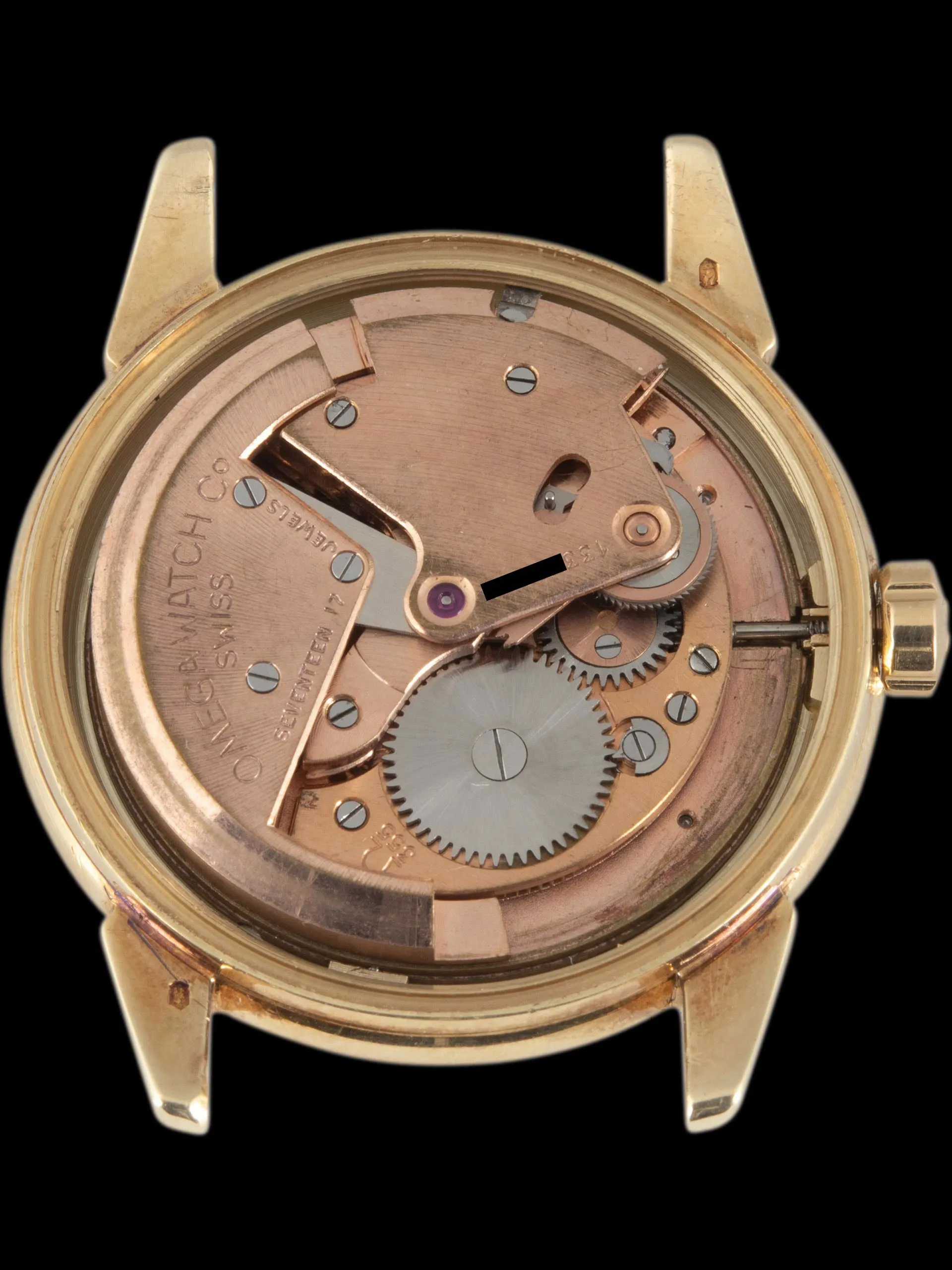 1950 Omega Seamaster Calendar 14K YG (Ref. 2627) White "Honeycomb" Dial
