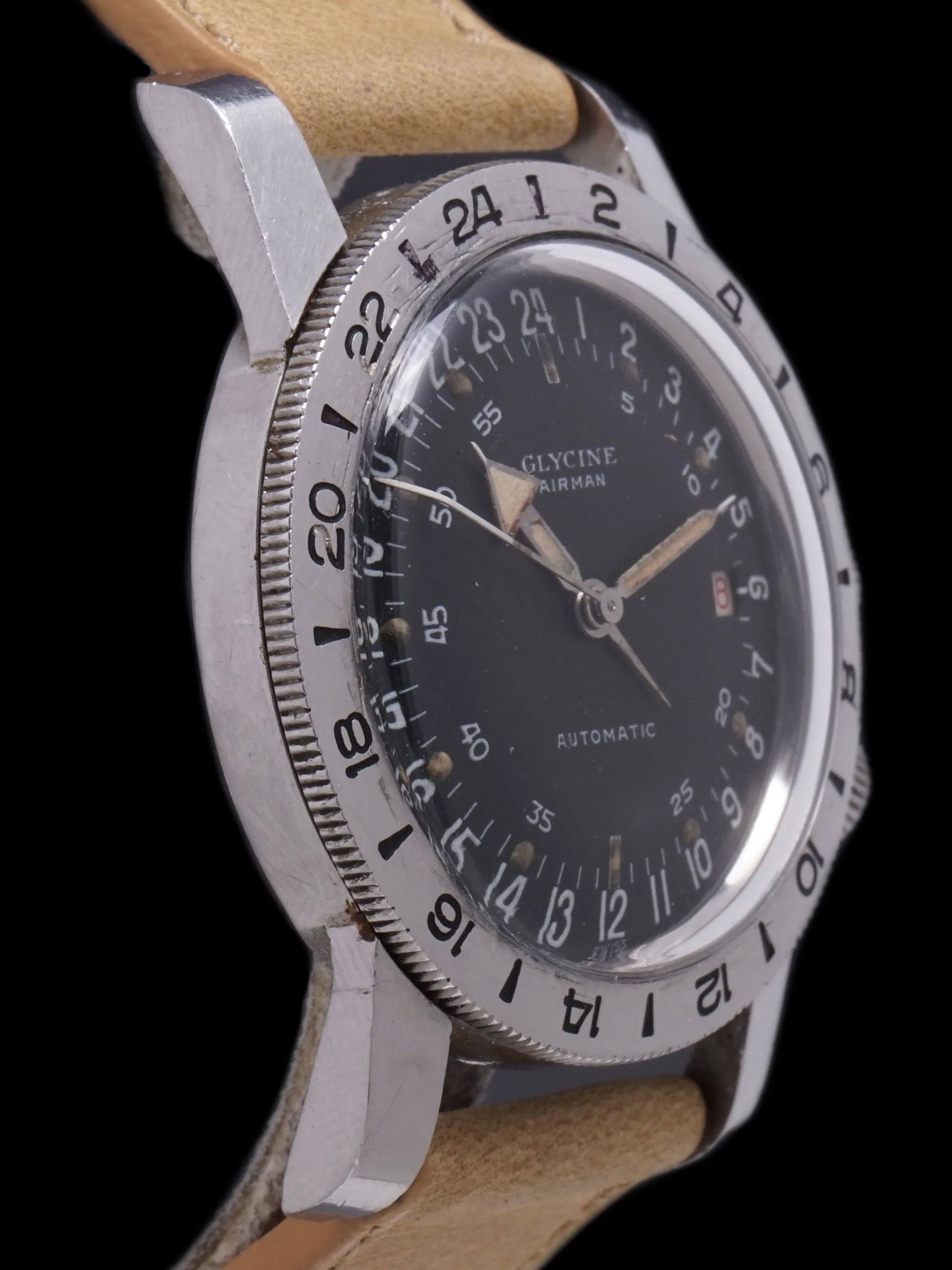 1950s Glycine Airman W/ Box and Papers