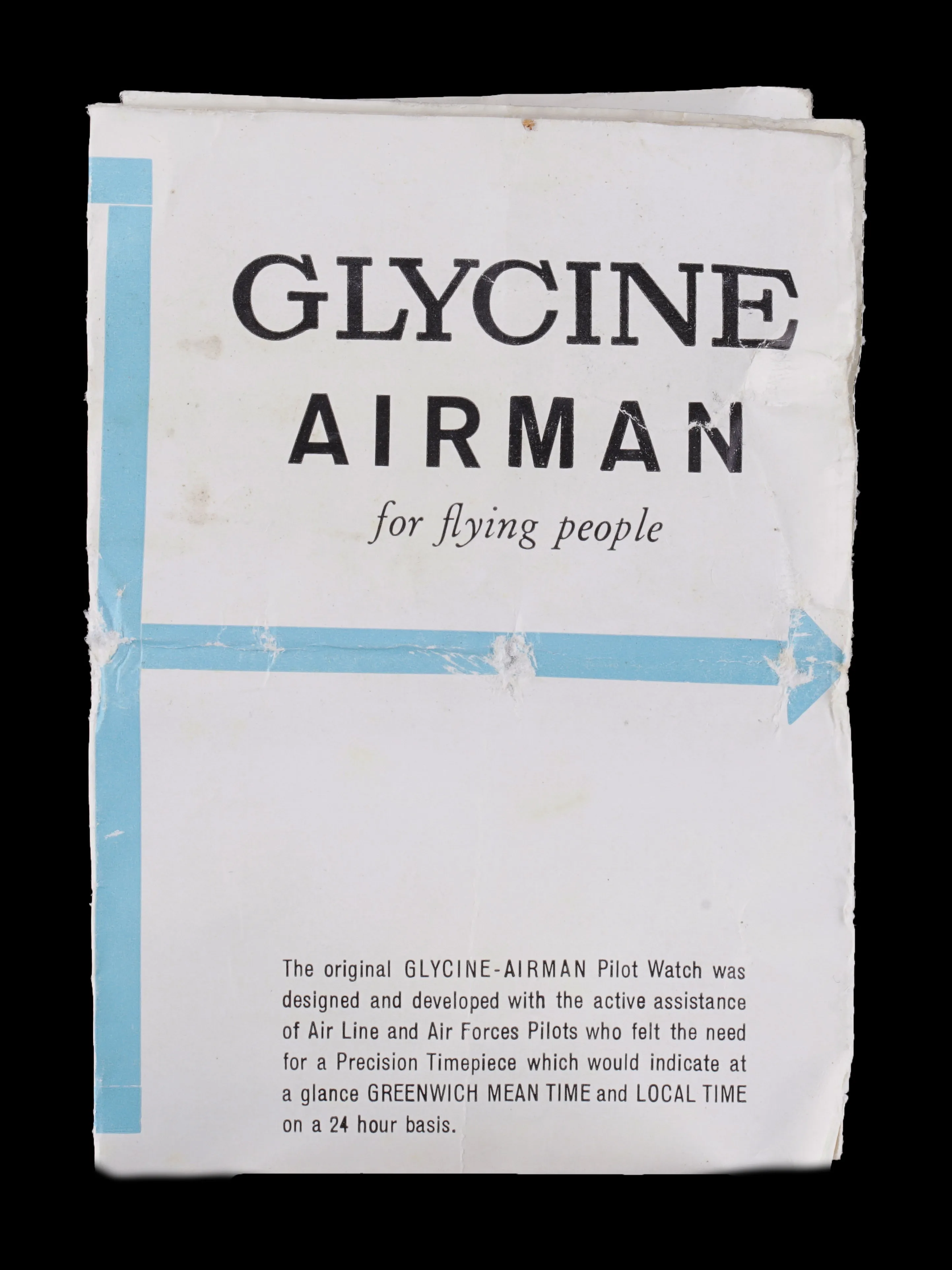 1950s Glycine Airman W/ Box and Papers
