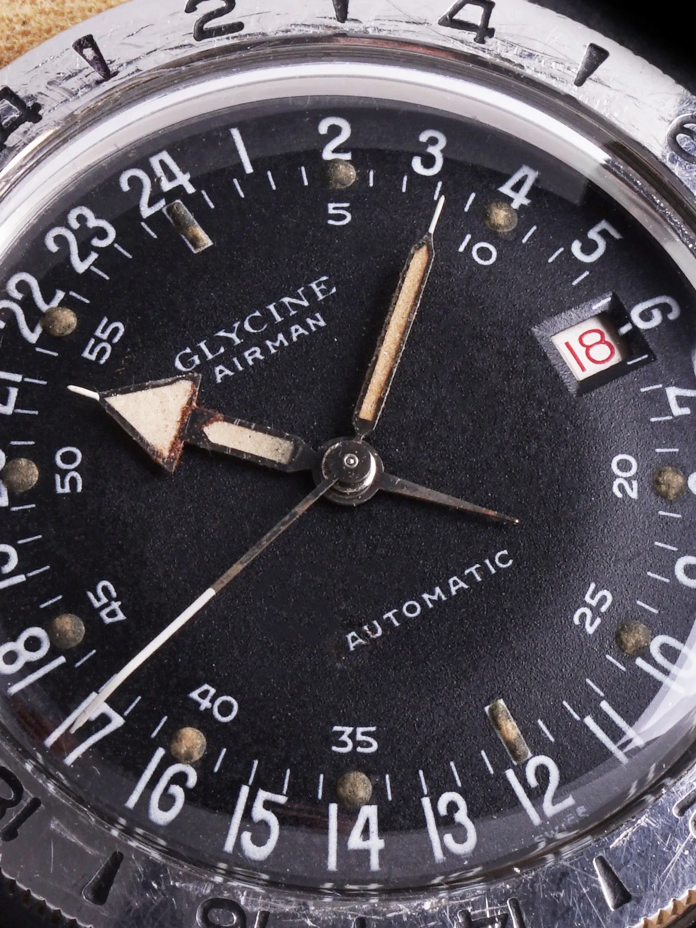 1950s Glycine Airman W/ Box and Papers