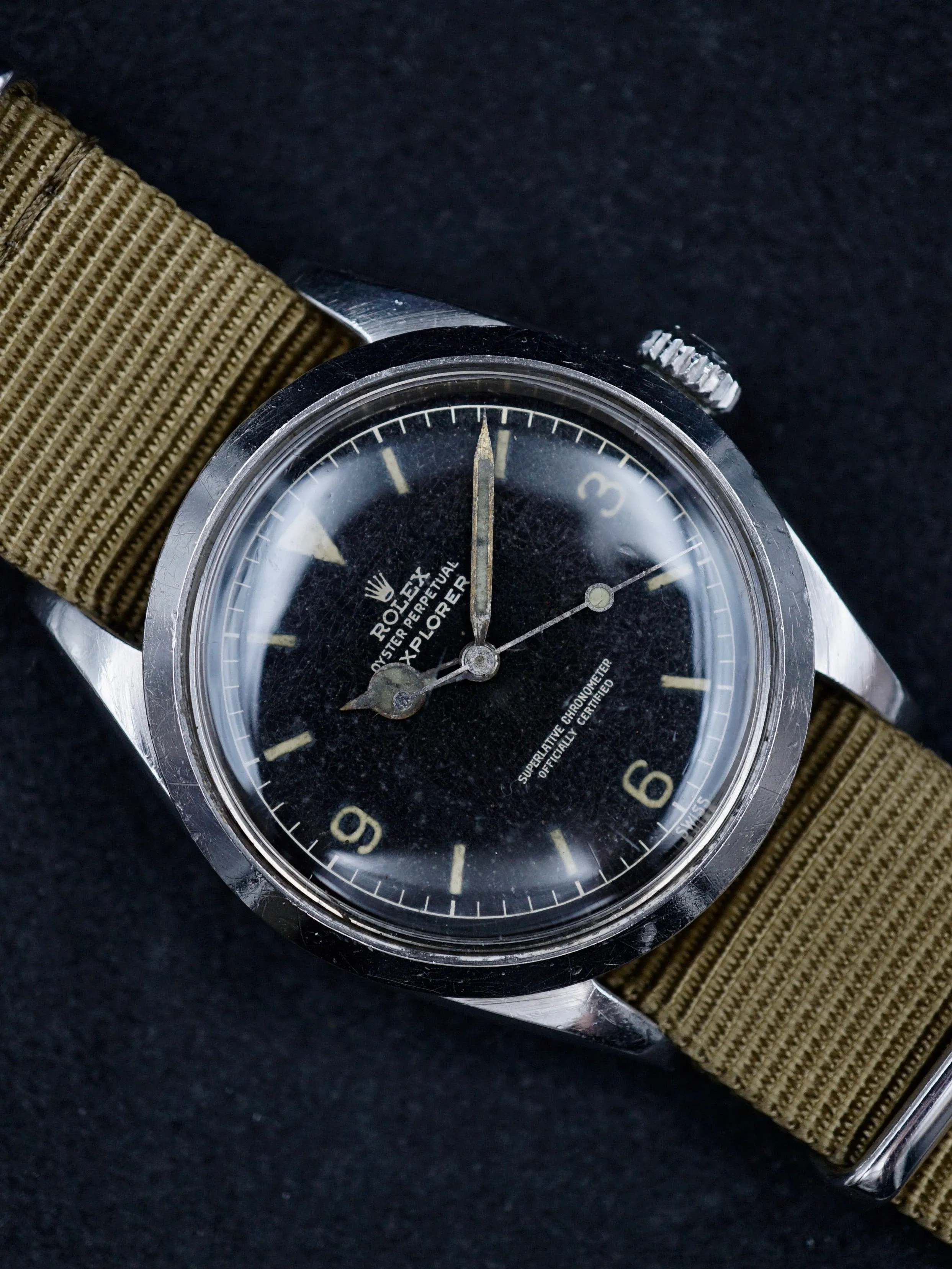 1960 Rolex Explorer I (Ref. 1016) "SWISS only" Chapter Ring