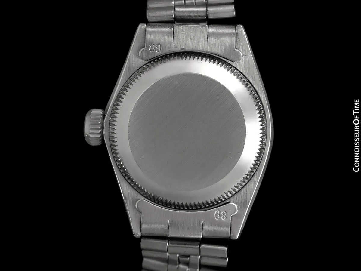 1961 Rolex Classic Vintage Ladies Date Datejust Watch, Silver Dial - Stainless Steel and 18K White Gold