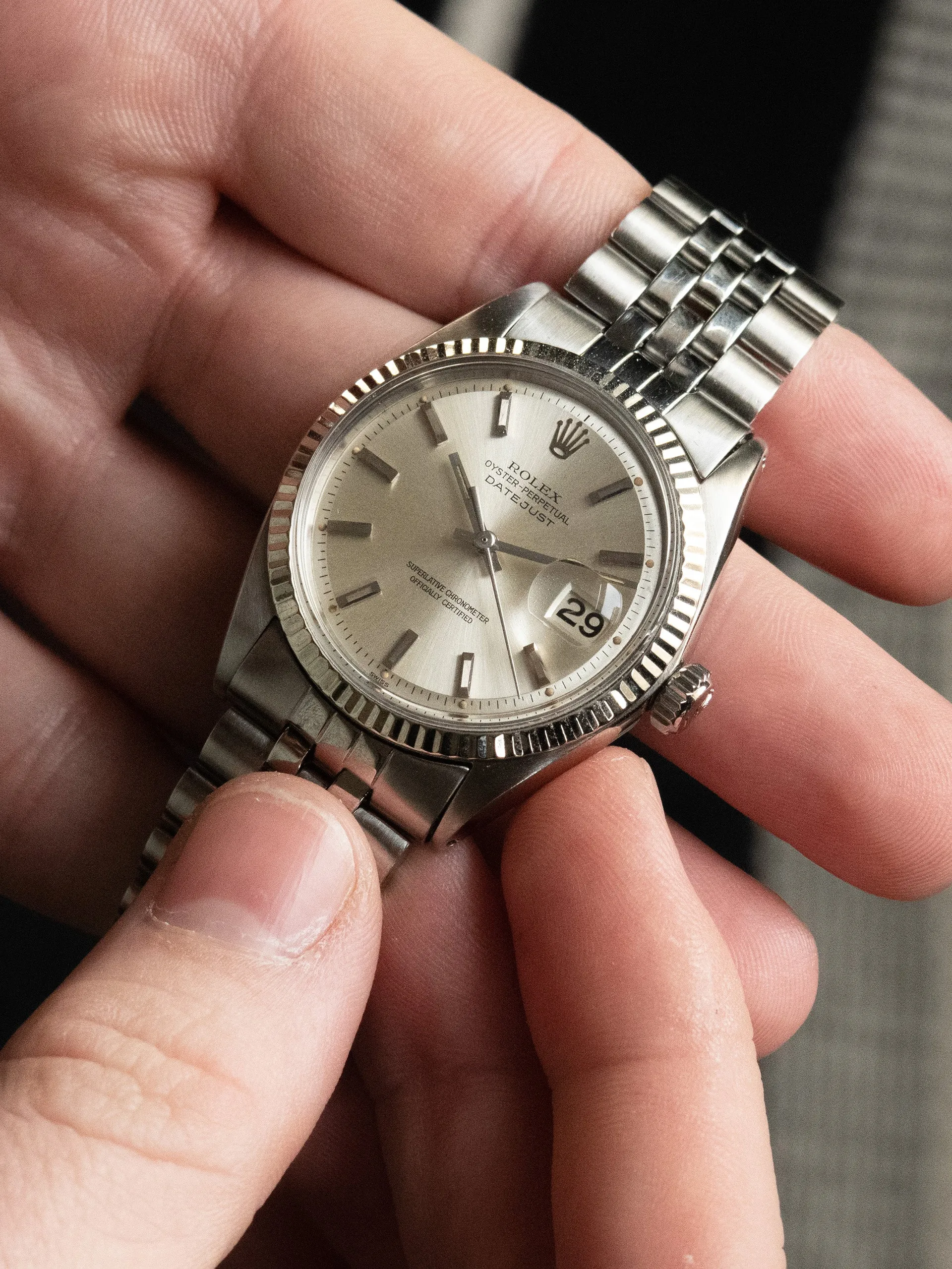 1964 Rolex Datejust (Ref. 1601) Silver "SWISS" Only Dial