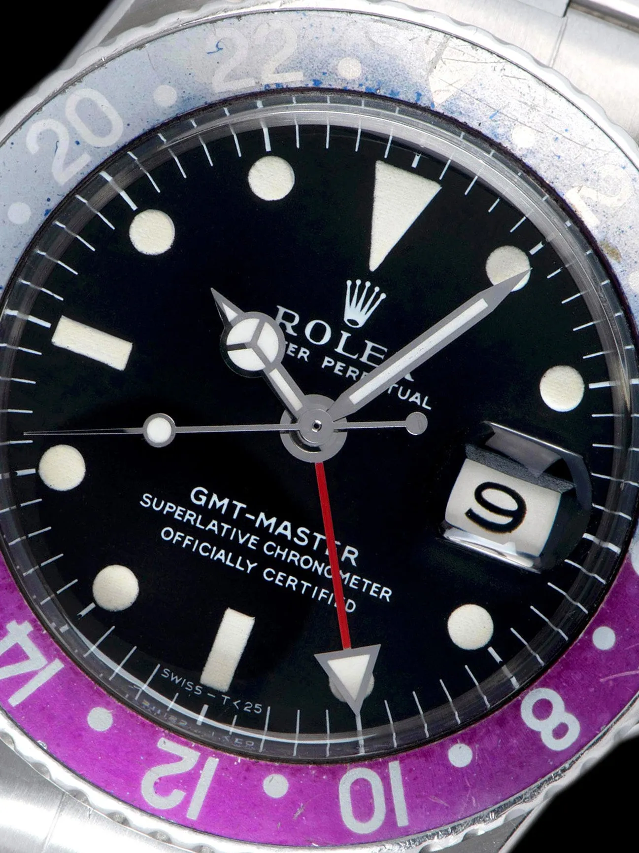 1968 Rolex GMT-Master (Ref. 1675) MK I Dial "Fuchsia"