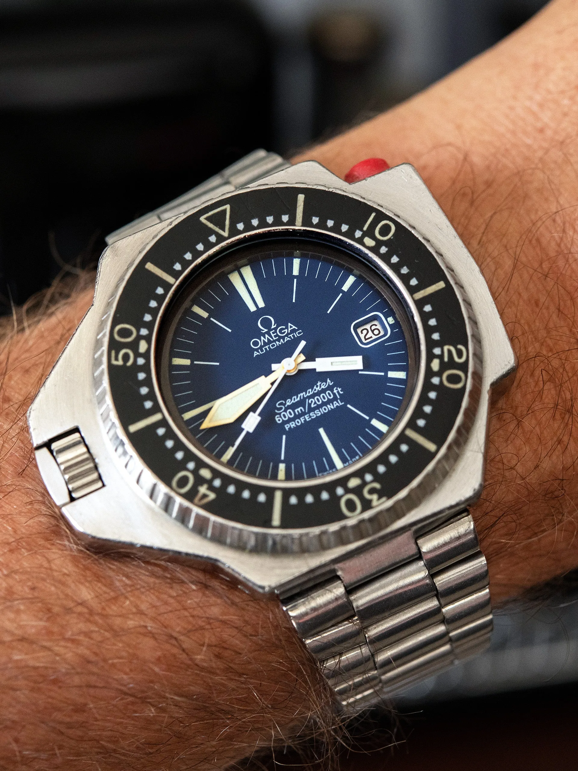 1970s Omega Seamaster Professional 600 "Ploprof" (Ref. 166.077) Matte Blue "Mk V" Dial