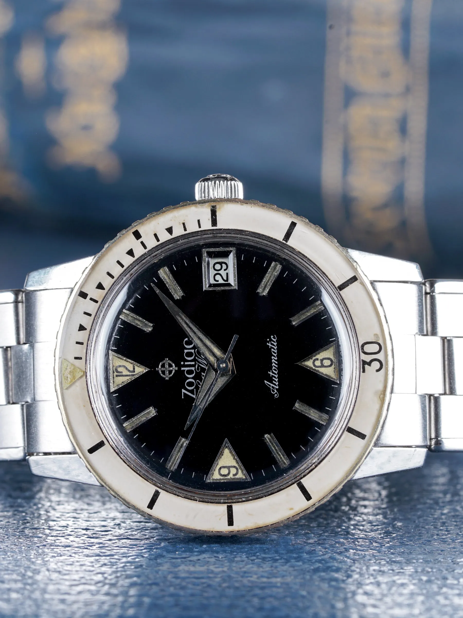 1970s Zodiac Sea Wolf (Ref. 722-946B) "White Bezel"