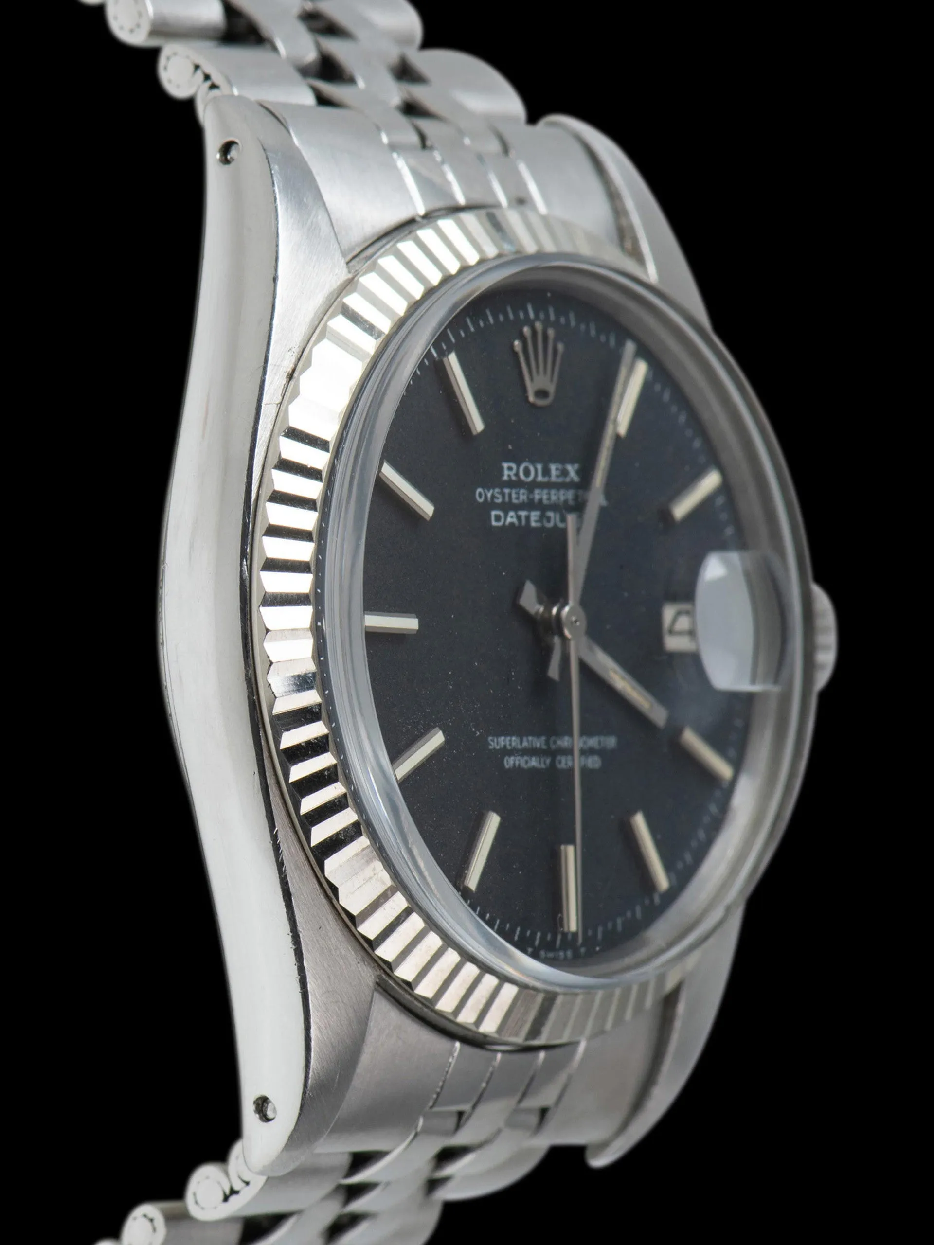 1972 Rolex Datejust (Ref. 1601) Non-Luminous Black "Confetti" Dial