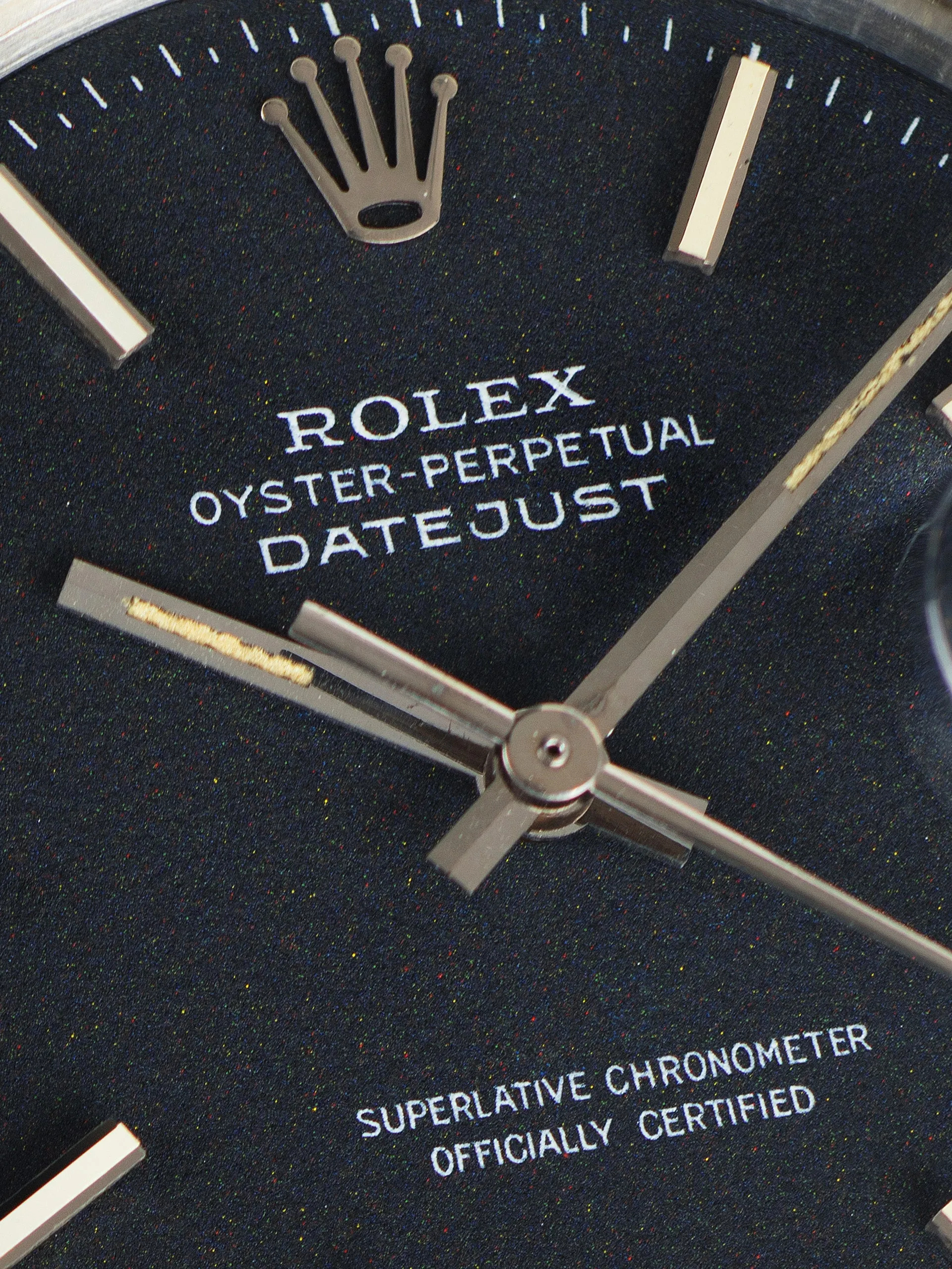 1972 Rolex Datejust (Ref. 1601) Non-Luminous Black "Confetti" Dial