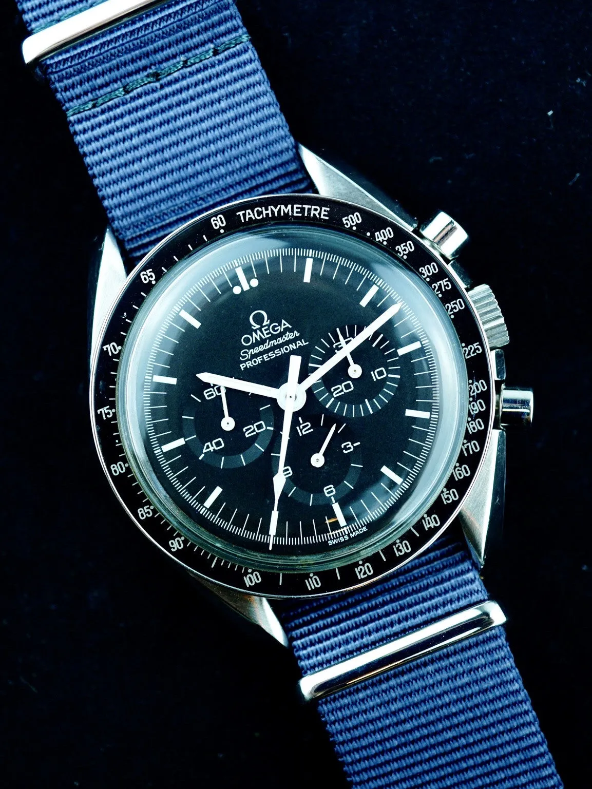 1973 Omega Speedmaster 145.022 CALIBRE 861 Rare Straight Writing "Moon Watch" Case Back