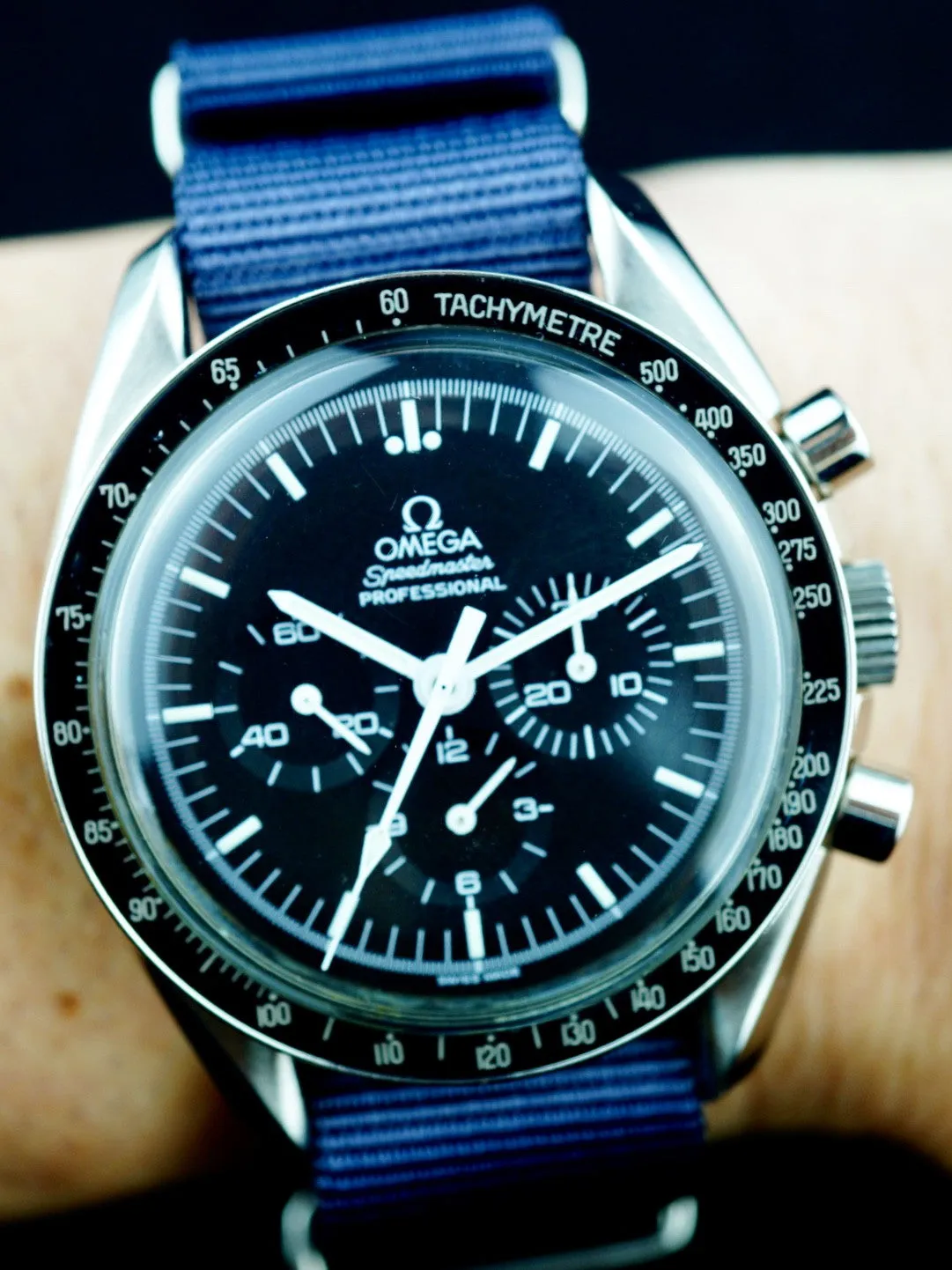 1973 Omega Speedmaster 145.022 CALIBRE 861 Rare Straight Writing "Moon Watch" Case Back