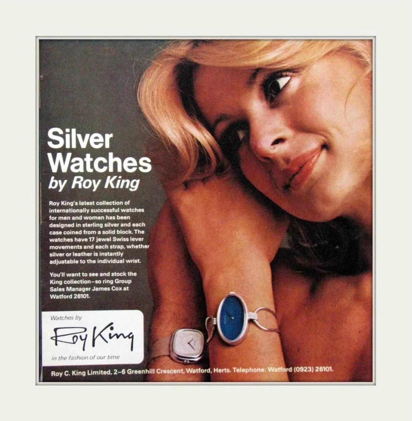 1975 Ladies Designer RoyKing oval solid 9ct gold ropetwist design Manual Wind Wristwatch