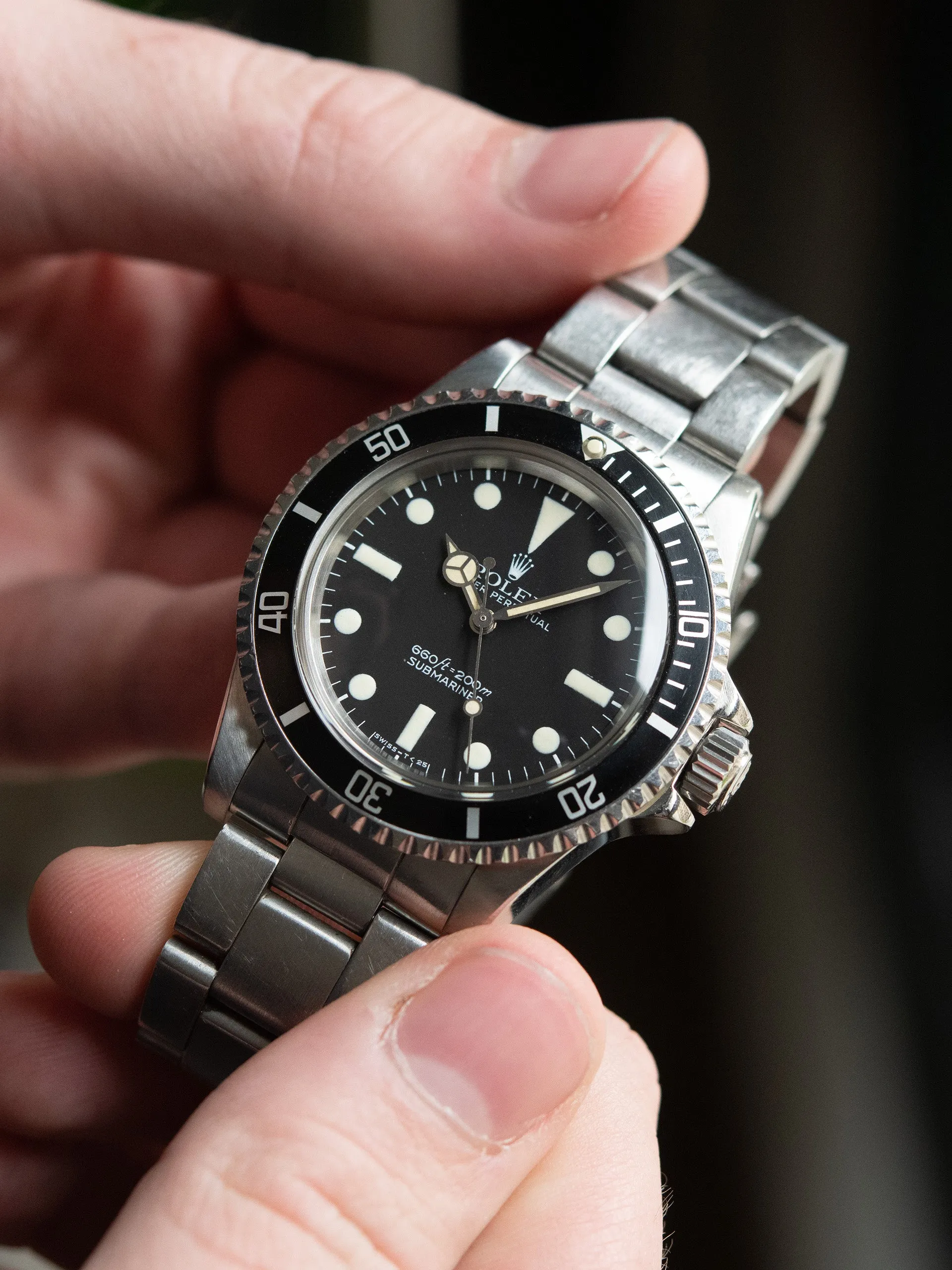 1978 Rolex Submariner (Ref. 5513) Mk. I MAXI W/ Rolex Service Center Card