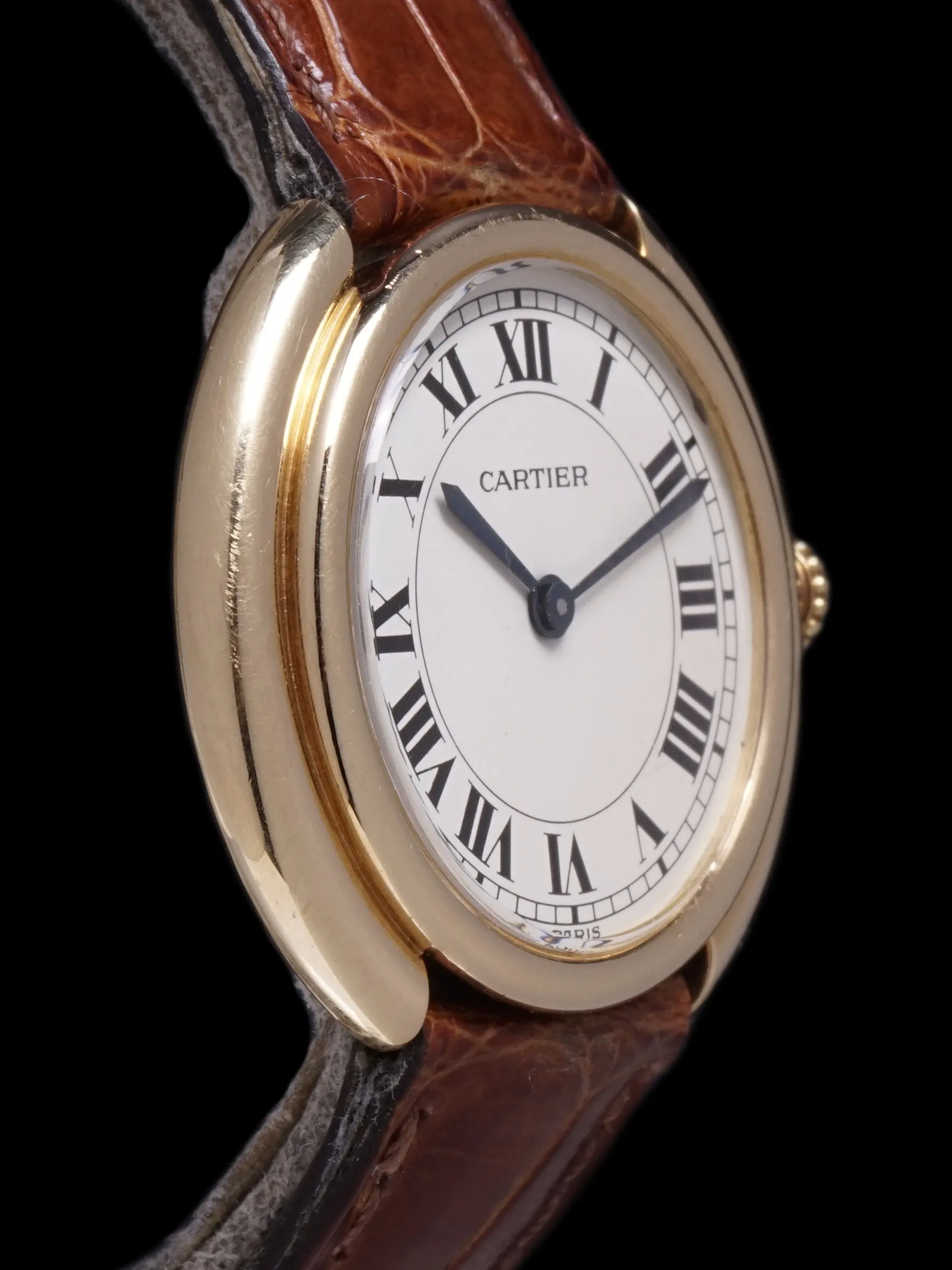 1980s Cartier Tank Vendome Paris 18k YG "Manual"