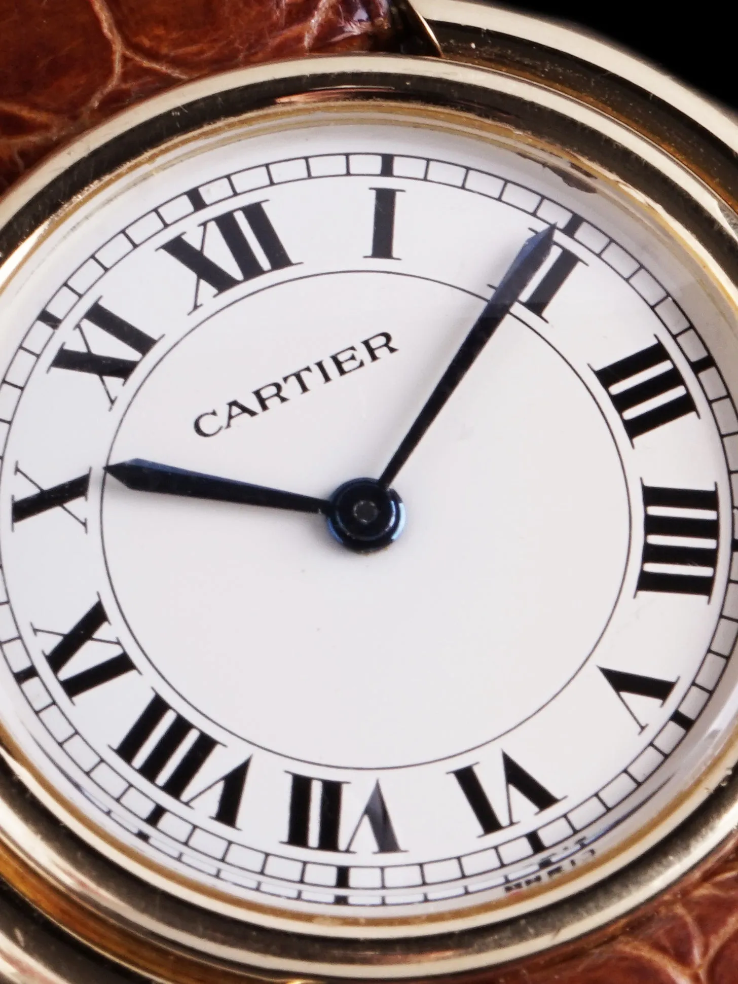 1980s Cartier Tank Vendome Paris 18k YG "Manual"