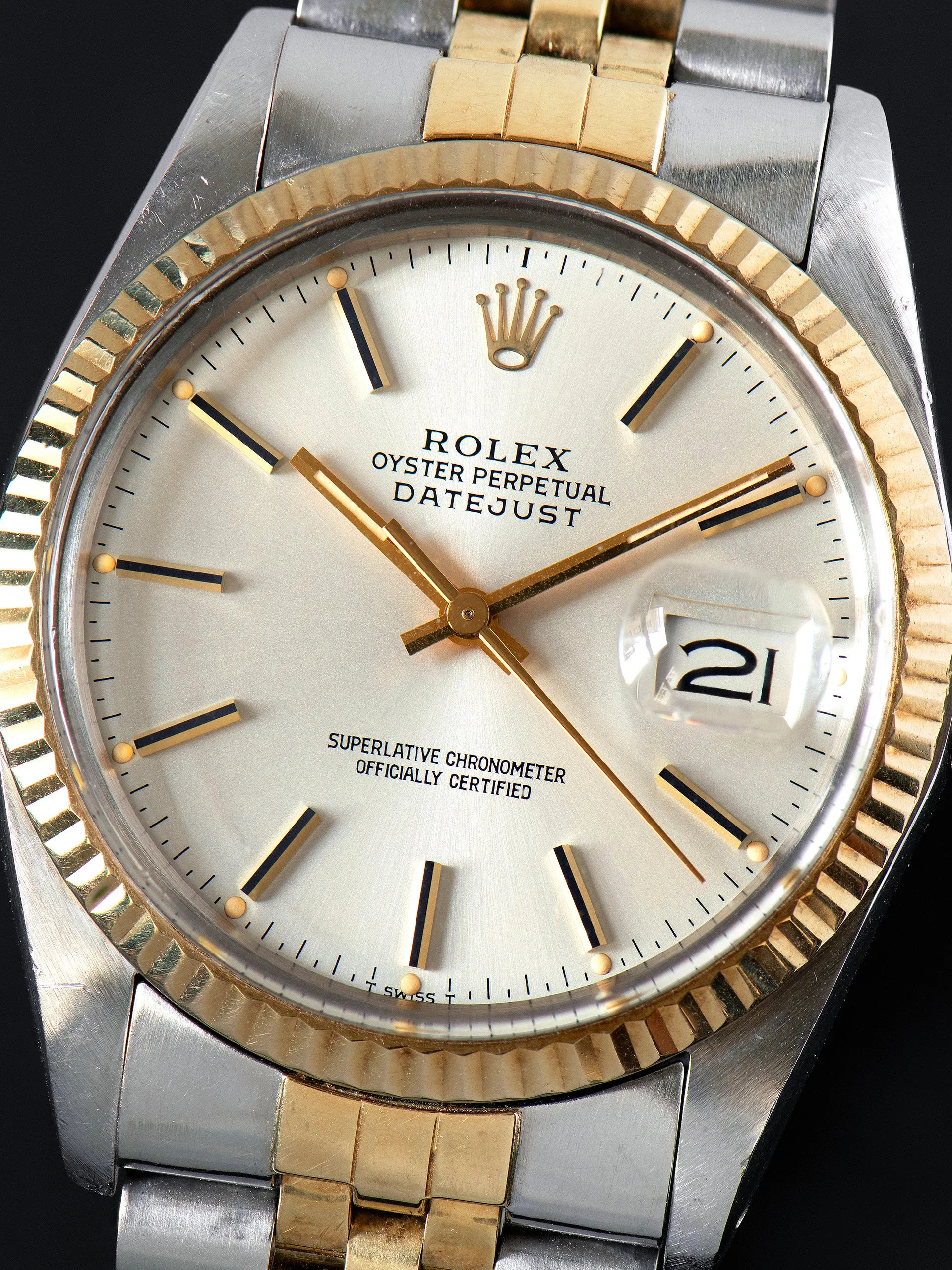 1981 Rolex Two-Tone Datejust (Ref. 16013) Silver  Dial