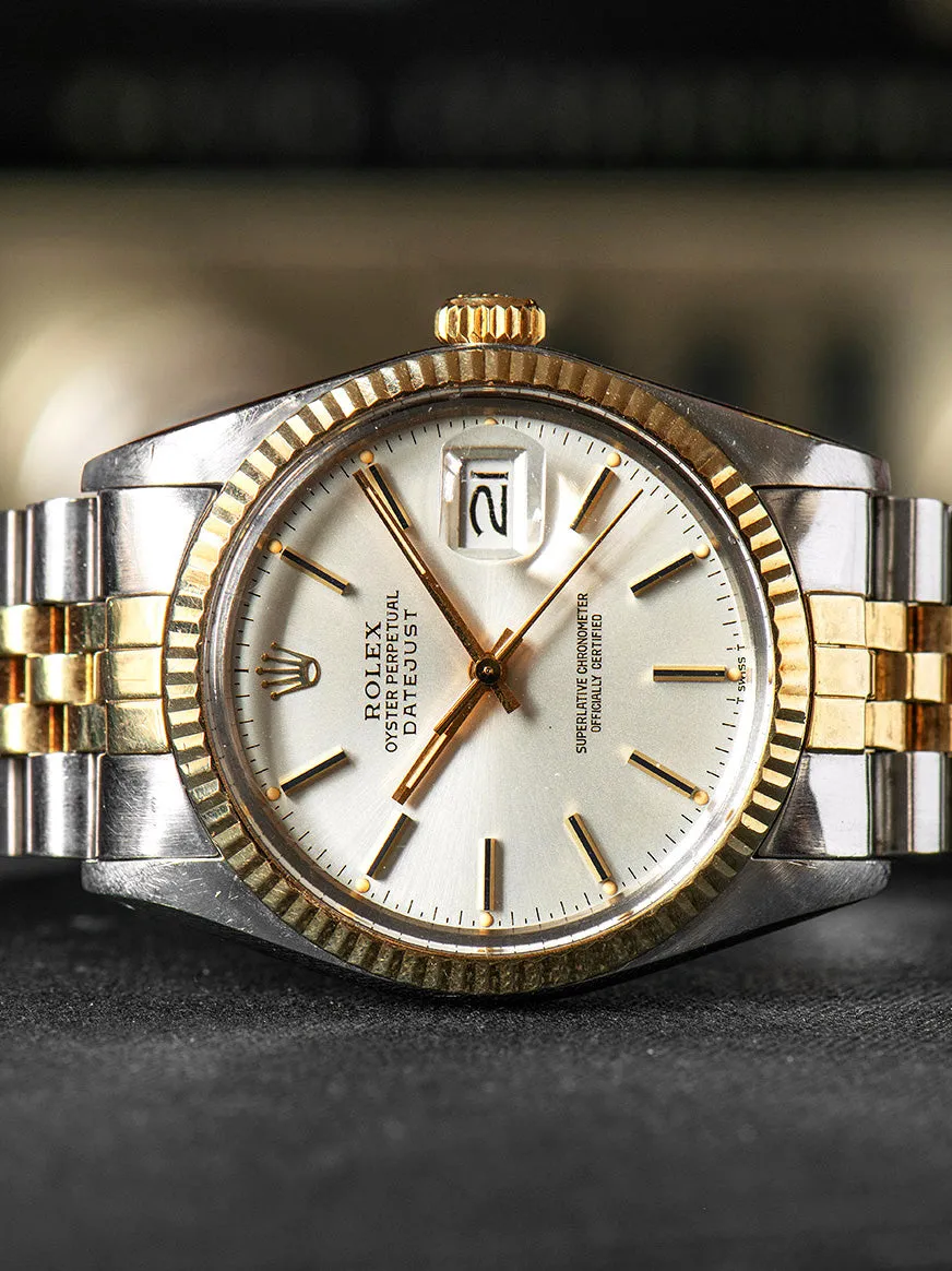 1981 Rolex Two-Tone Datejust (Ref. 16013) Silver  Dial