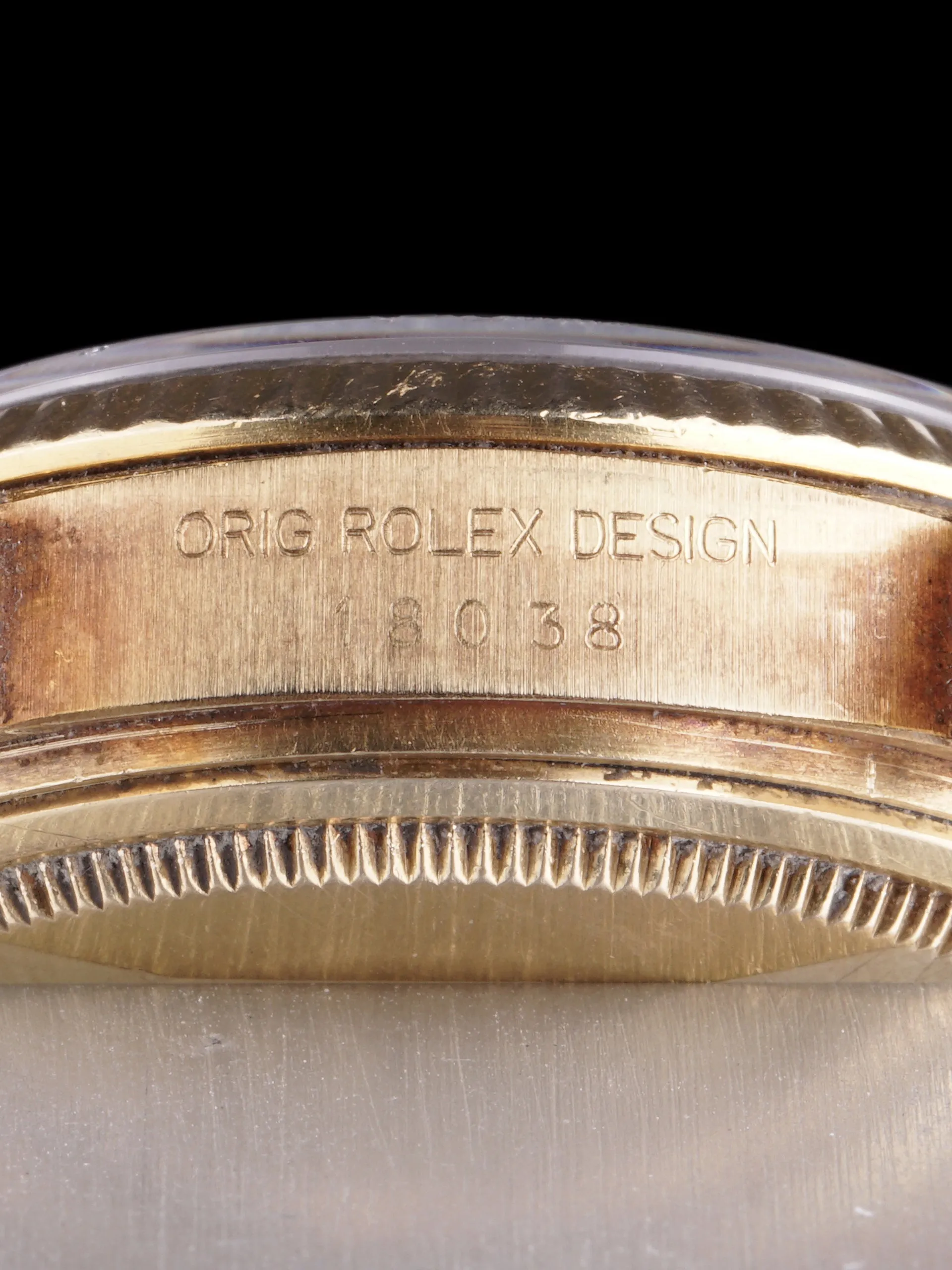 1986 Rolex Day-Date (Ref. 18038) "Factory Blue Vignette Diamond Dial"