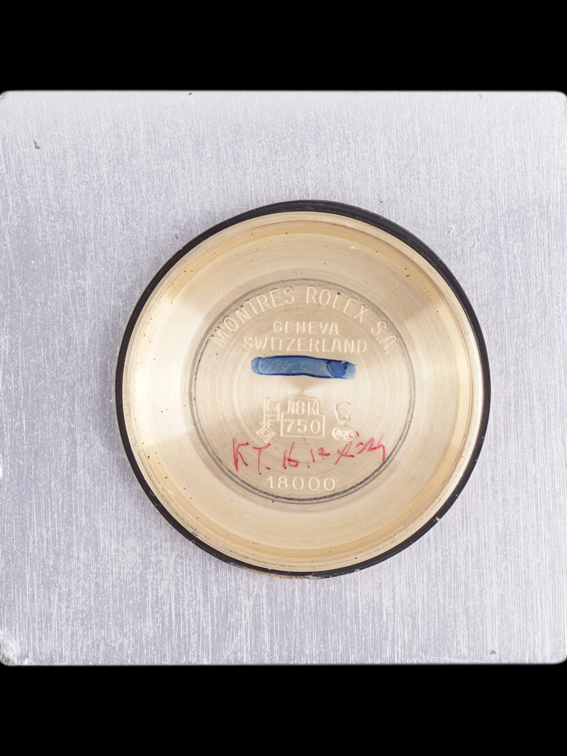 1986 Rolex Day-Date (Ref. 18038) "Factory Blue Vignette Diamond Dial"