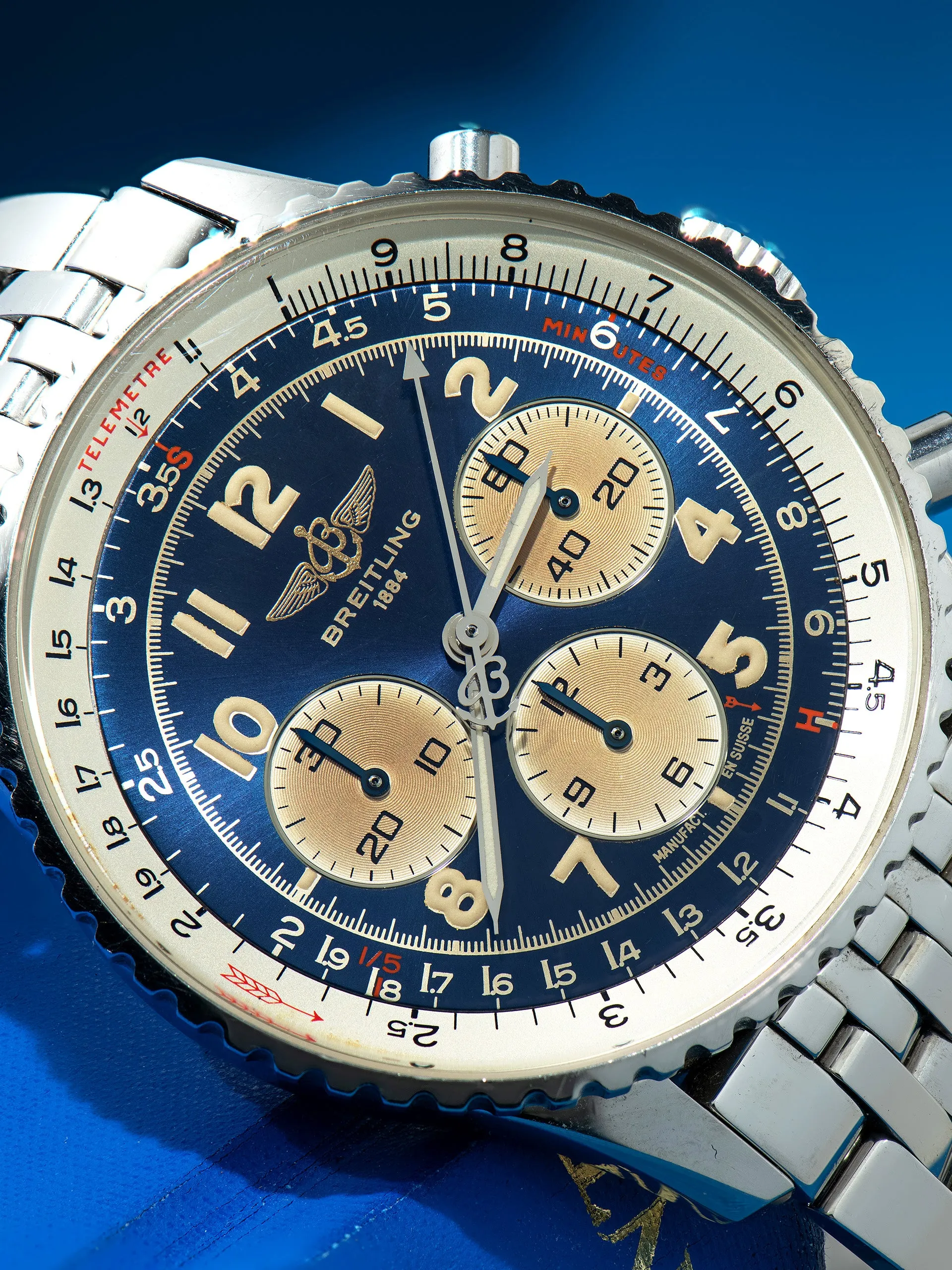 1990s Breitling Navitimer 92 (Ref. A30021) Blue Dial W/ Box & Booklets