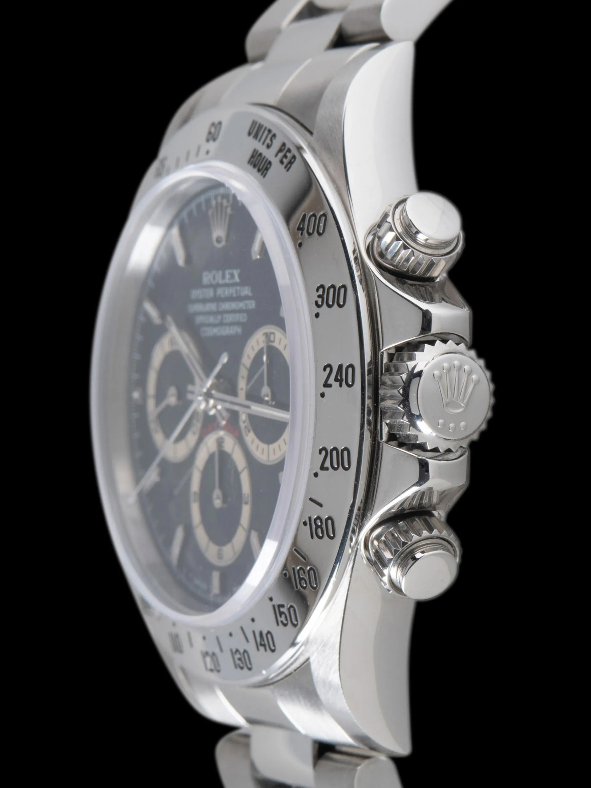 1995 Rolex Zenith Daytona (Ref. 16520) Black Mk. IV Dial W/ Rolex Service Card & Document