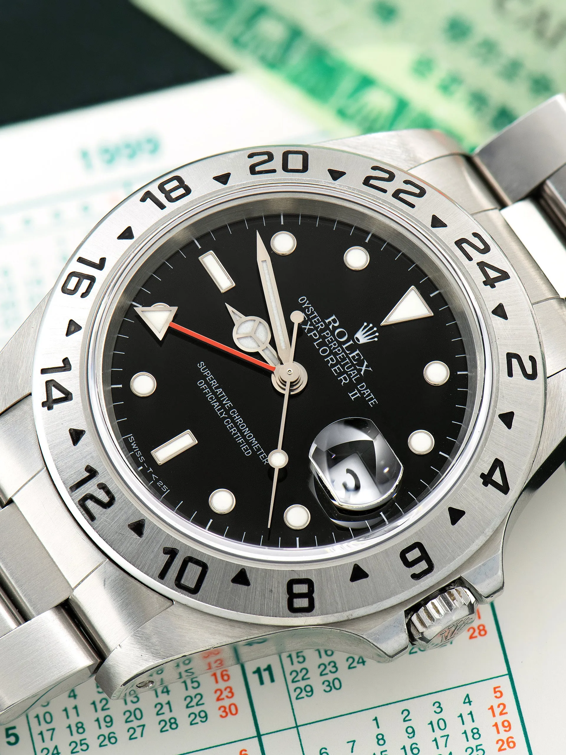 1997 Rolex Explorer II (Ref. 16570) Black Dial W/ Box & Papers