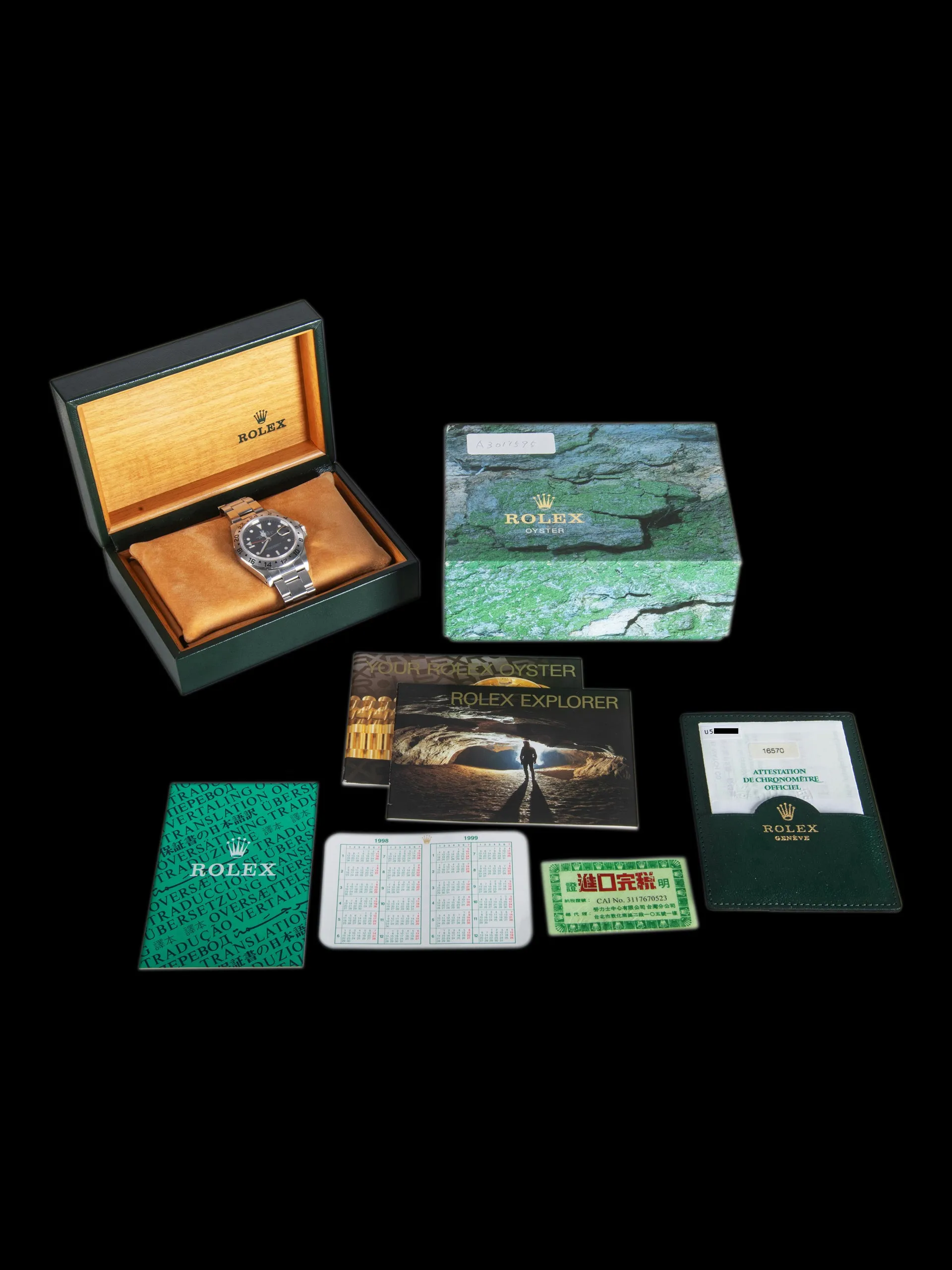 1997 Rolex Explorer II (Ref. 16570) Black Dial W/ Box & Papers