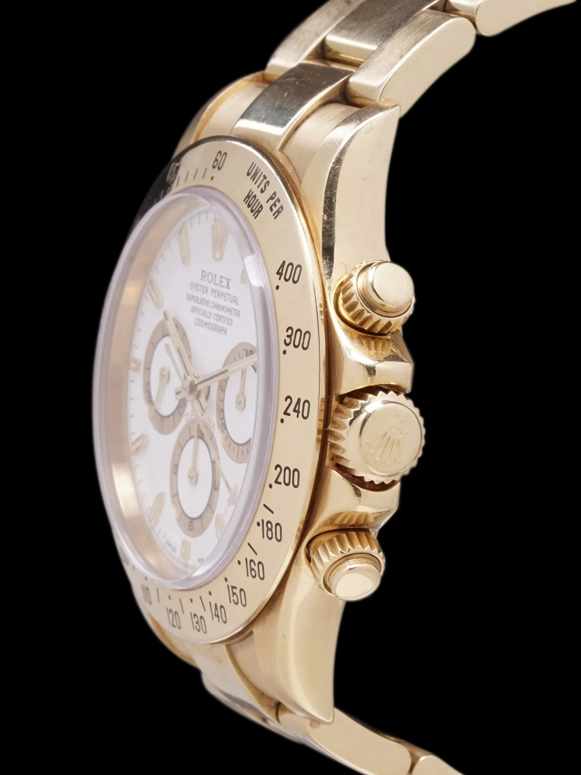 1997 Rolex Zenith Daytona (Ref. 16528) 18k YG White Dial