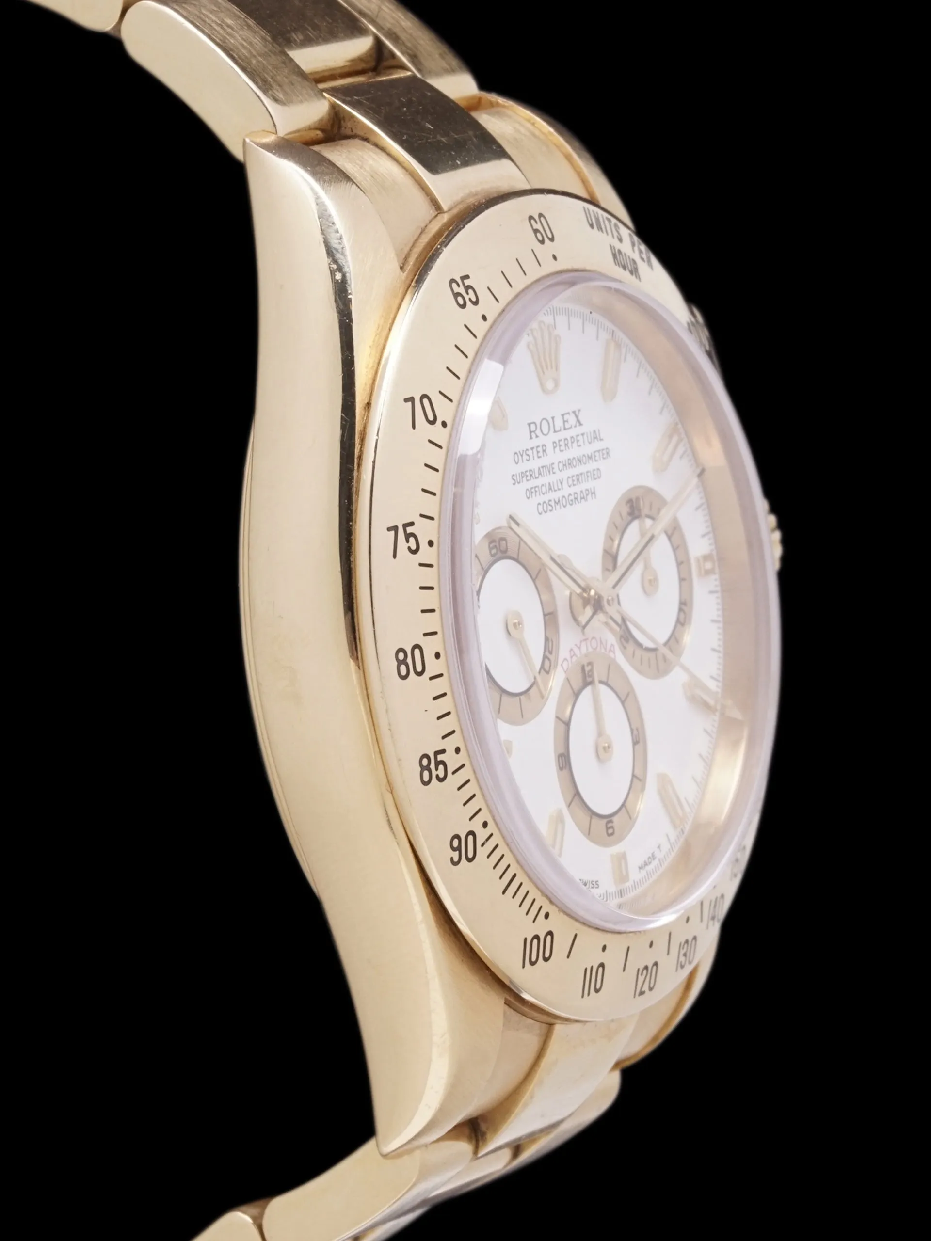 1997 Rolex Zenith Daytona (Ref. 16528) 18k YG White Dial
