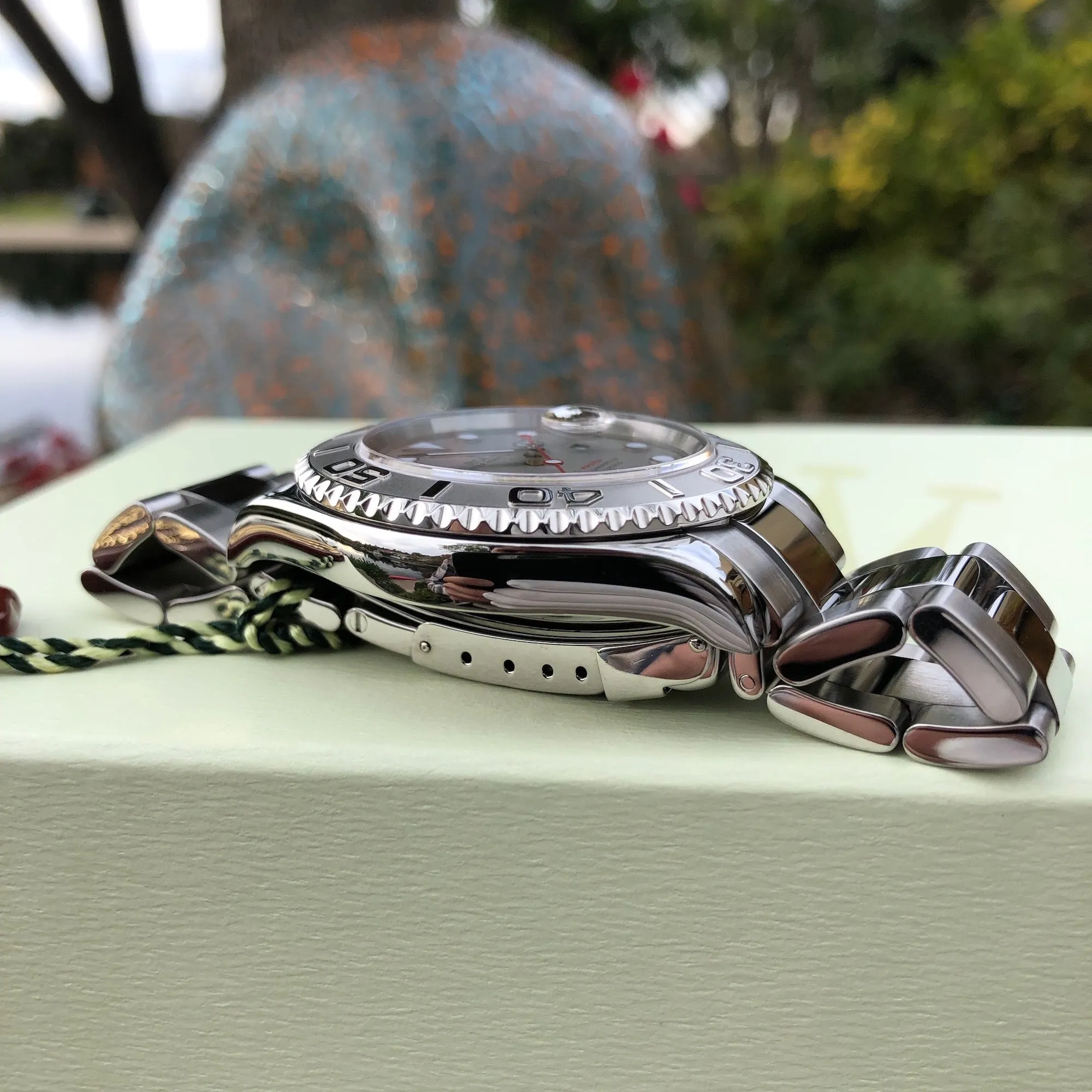 2006 Rolex Yachtmaster 16622 Platinum 40mm Steel Oyster Z Serial Wristwatch Box & Papers