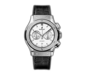 42mm Titanium Chronograph Silver Opaline Dial