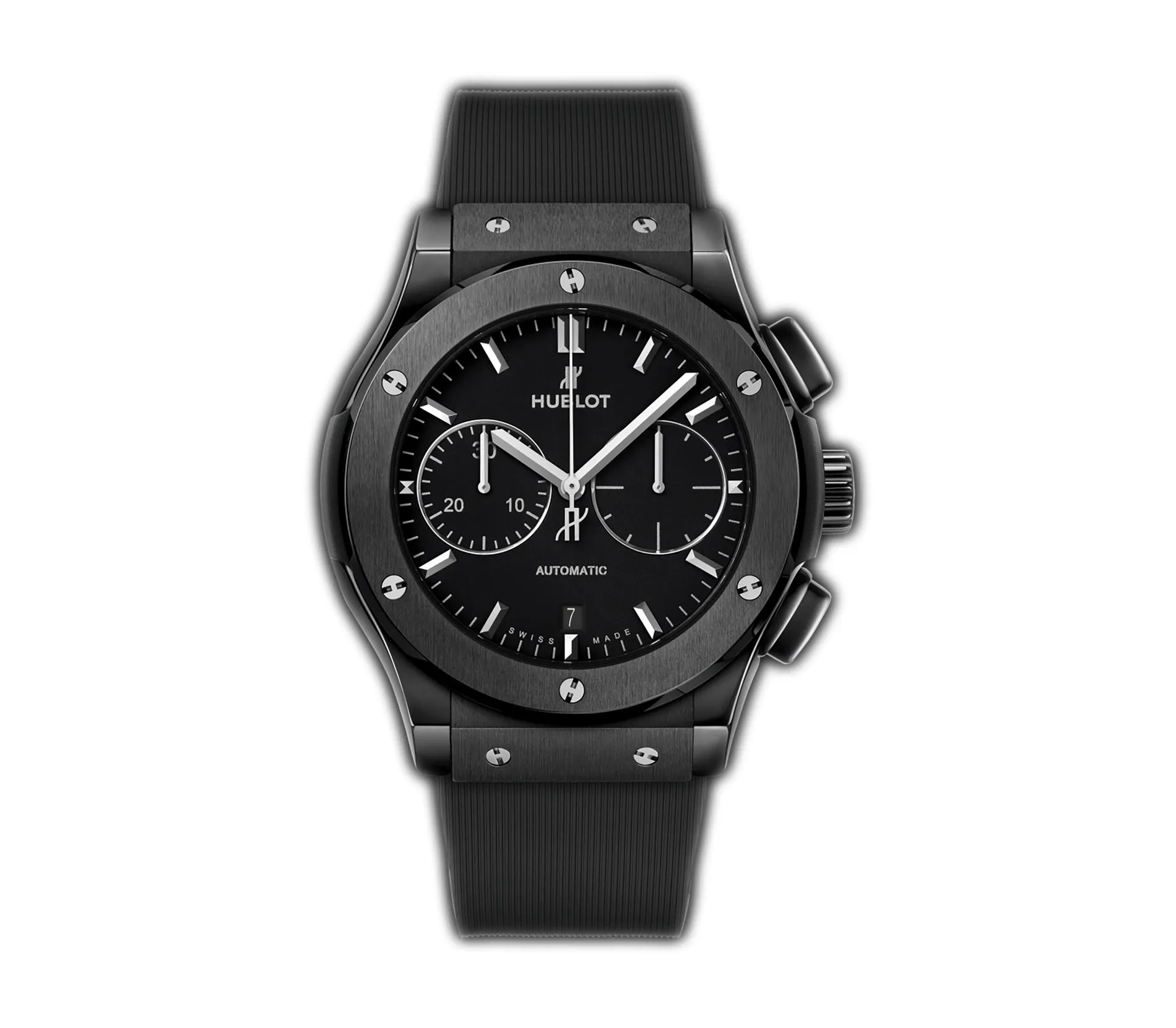45mm Classic Fusion Ceramic Chronograph Black Magic