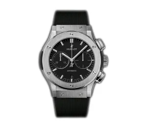 45mm Titanium Chronograph Black Dial