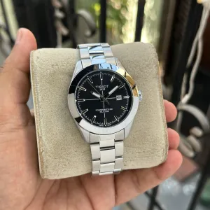 80 Silicium Black Dial Stainless Steel Wrist Watch For Men