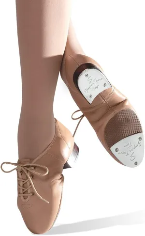 Adult Bella Tan Split Sole Medium Width Jazz Tap Shoes 4-12 Women