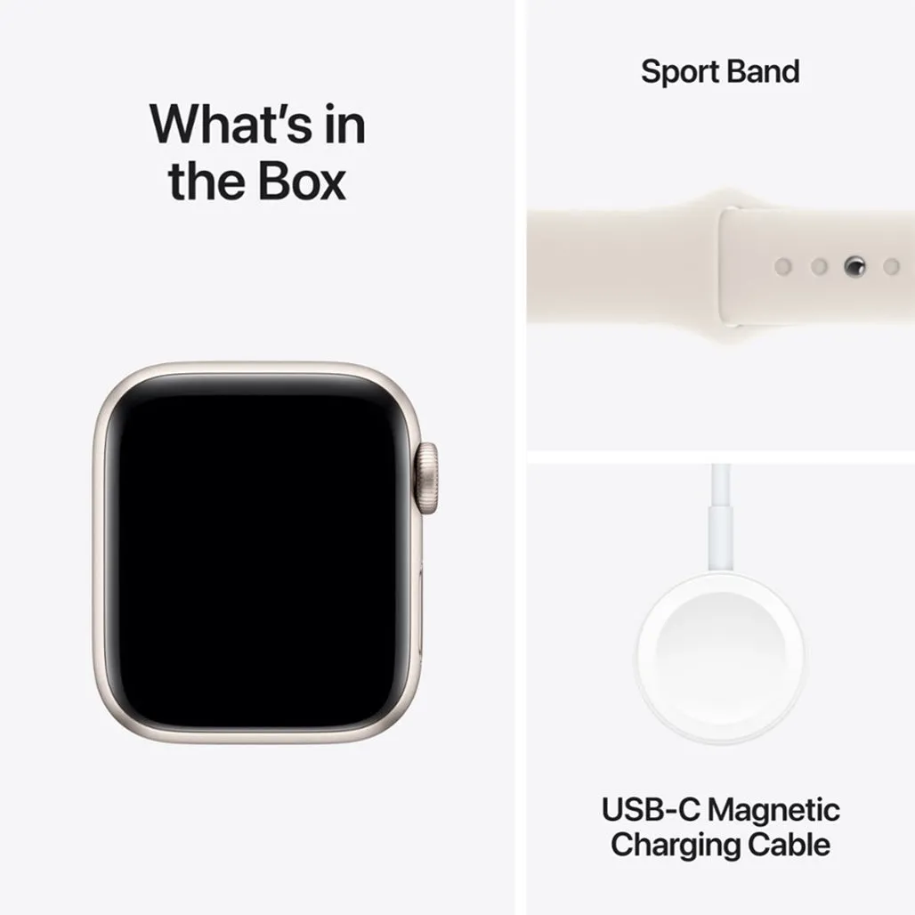Apple Watch SE (2nd Gen, 2024) 40mm - GPS - Starlight Aluminum Case
