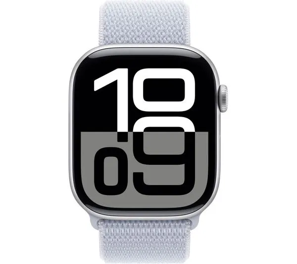 APPLE Watch Series 10 - 46mm Silver Aluminium Case with Blue Sport Loop - Very Good