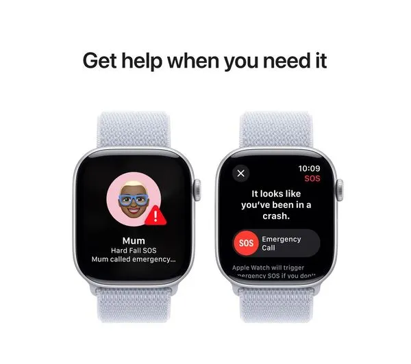 APPLE Watch Series 10 - 46mm Silver Aluminium Case with Blue Sport Loop - Very Good