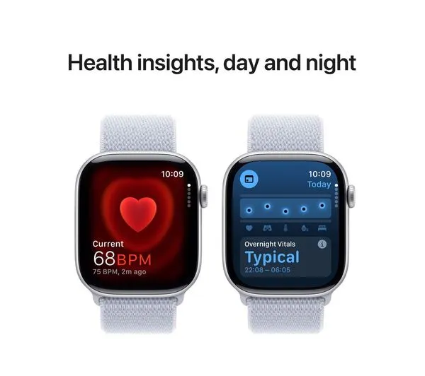 APPLE Watch Series 10 - 46mm Silver Aluminium Case with Blue Sport Loop - Very Good