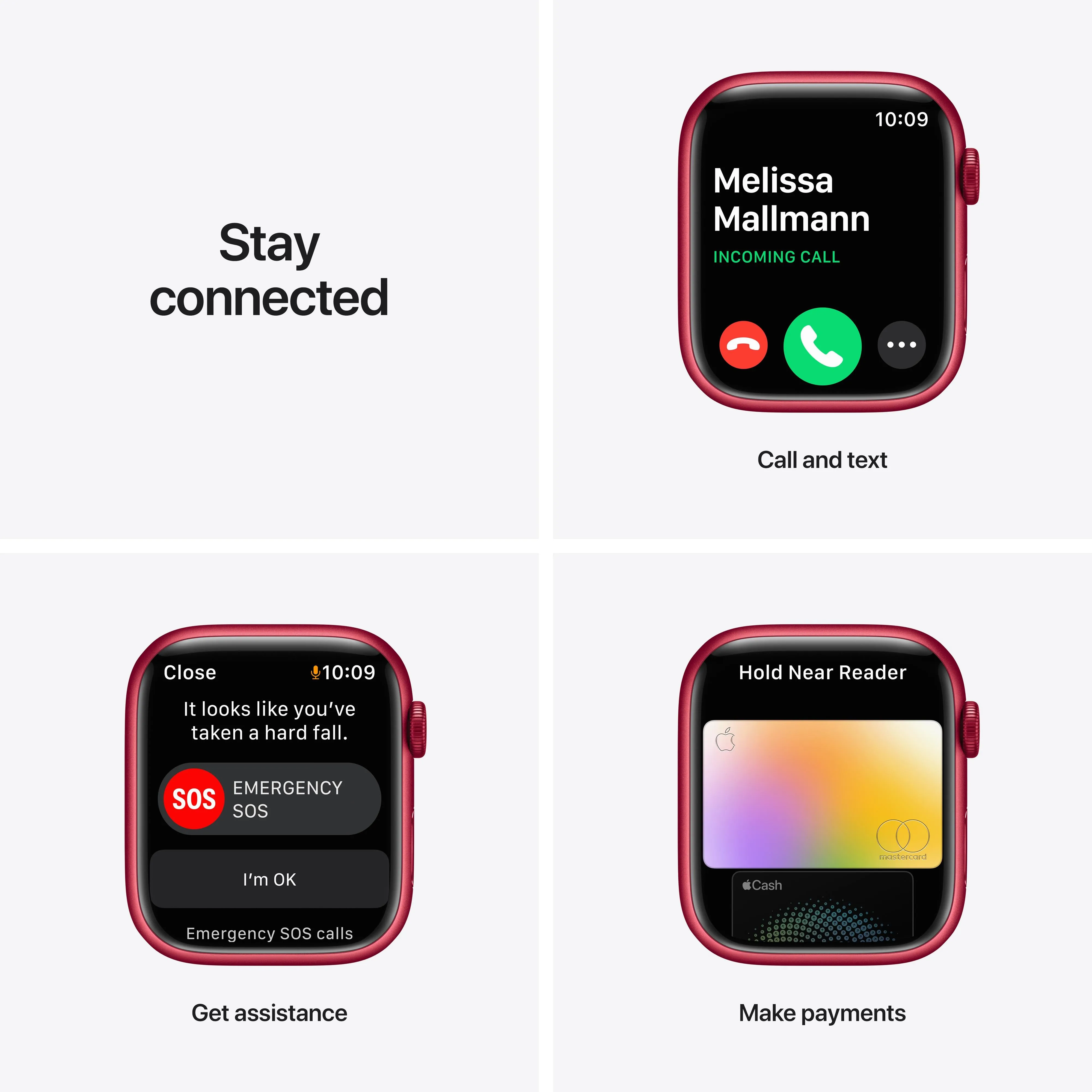 Apple Watch Series 7 GPS, 45mm (PRODUCT)RED Aluminium Case with (PRODUCT)RED Sport Band - Regular