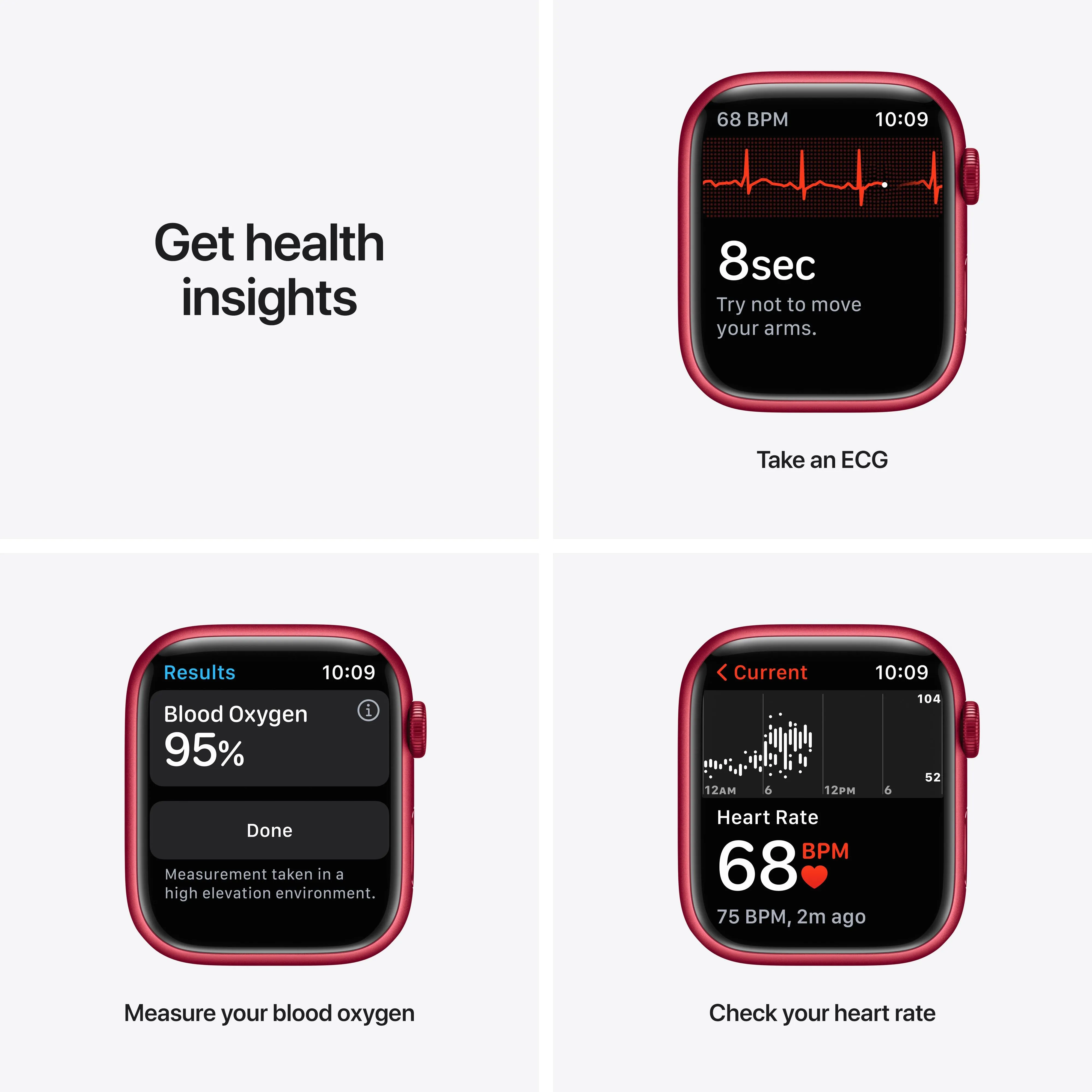 Apple Watch Series 7 GPS, 45mm (PRODUCT)RED Aluminium Case with (PRODUCT)RED Sport Band - Regular
