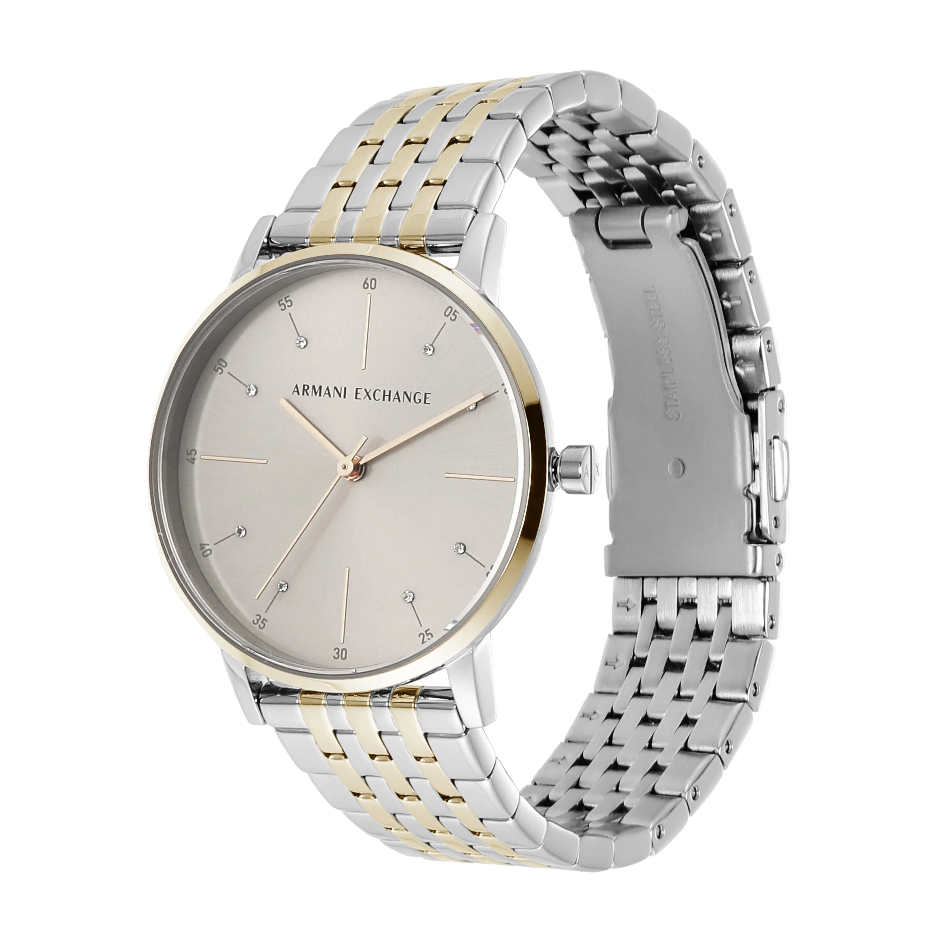 Armani Exchange Three-Hand Two-Tone Stainless Steel Watch AX5595