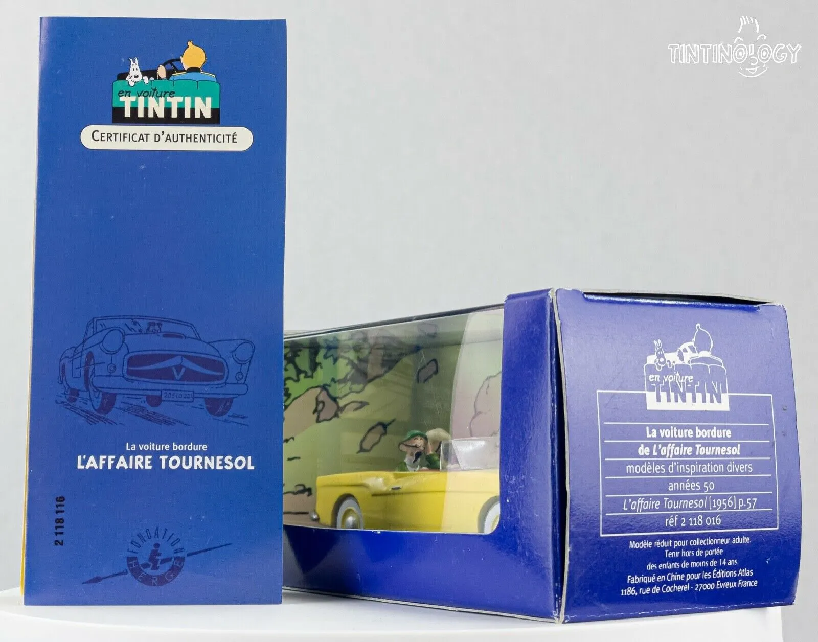 ATLAS TINTIN CAR # 16 La Bordure Calculus Affair Herge model car 1/43 Scale