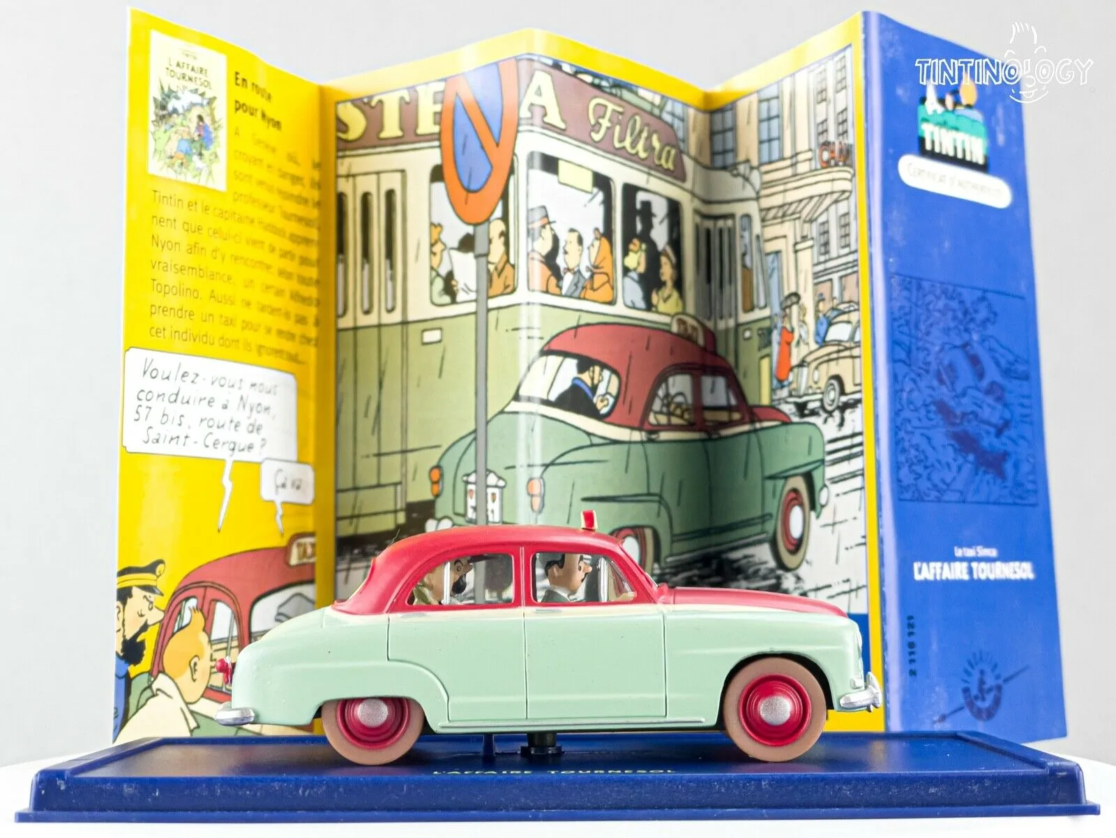 ATLAS TINTIN CAR # 21 Simca Taxi - Calculus Affair Herge model car 1/43 Scale
