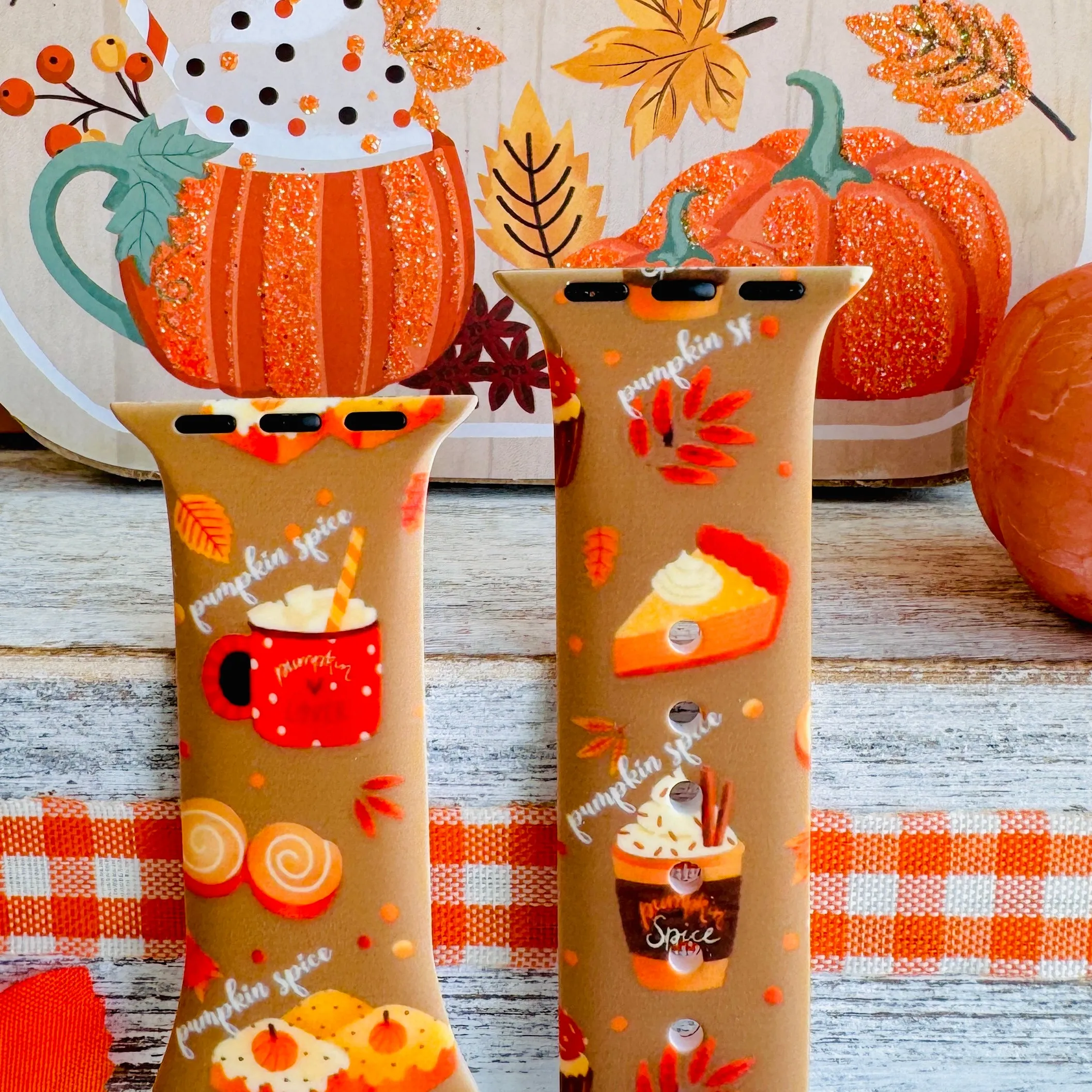 Autumn Treats & Sweets Print Silicone Band For Apple Watch