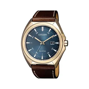 AW1525-81L - Vintage Inspired Mens Eco-Drive Dress Watch
