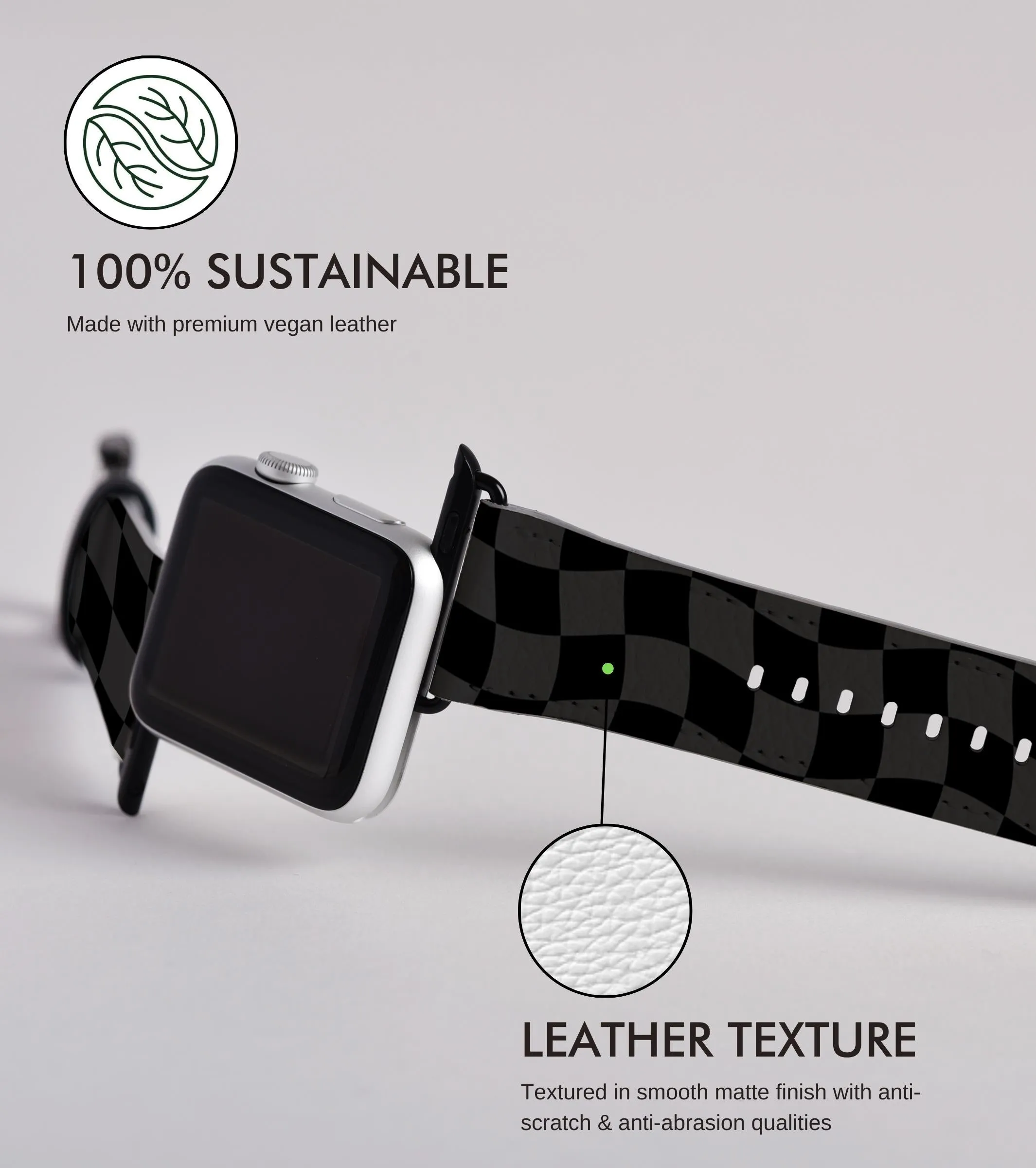 Black Check - Apple Watch Band