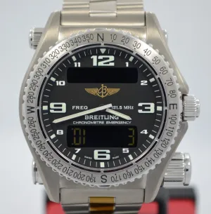 Breitling Emergency E76321 Titanium Aeronautical Kit Quartz Wristwatch