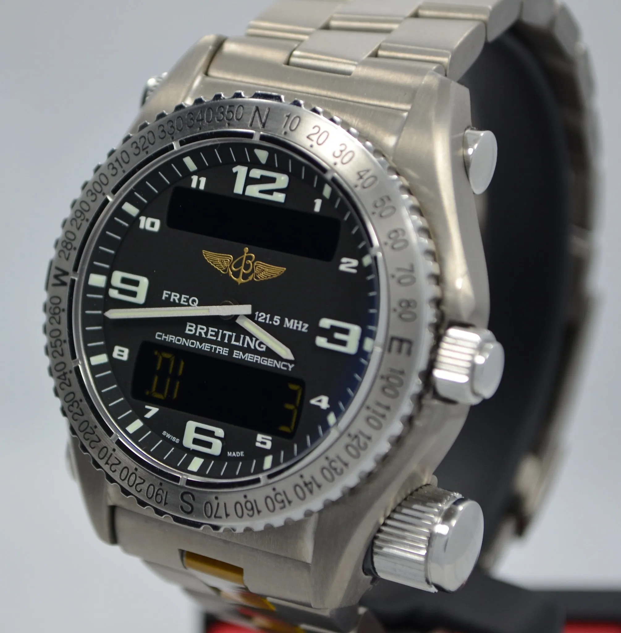 Breitling Emergency E76321 Titanium Aeronautical Kit Quartz Wristwatch