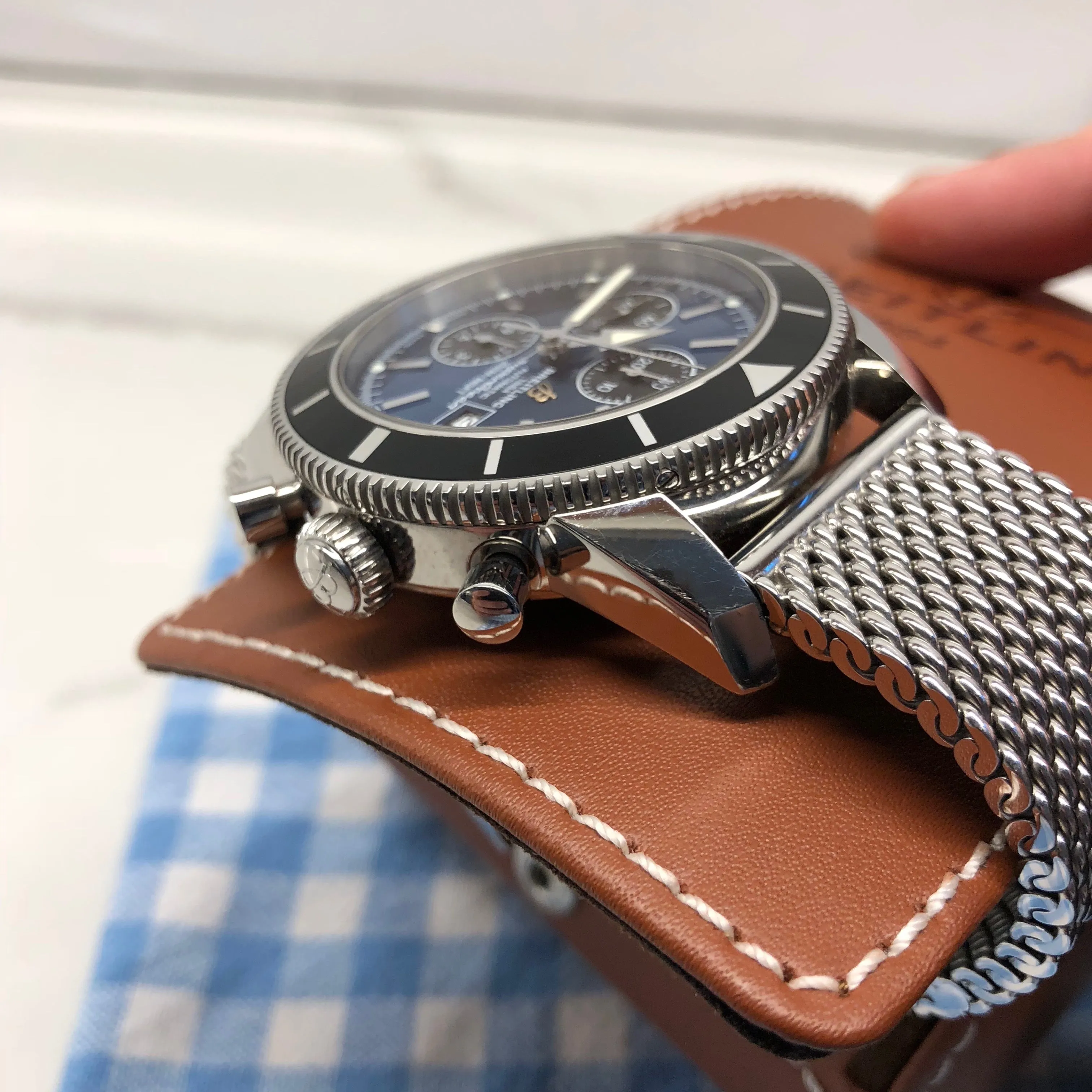 Breitling SuperOcean Heritage A13320 Blue Chronograph 46MM Automatic Watch