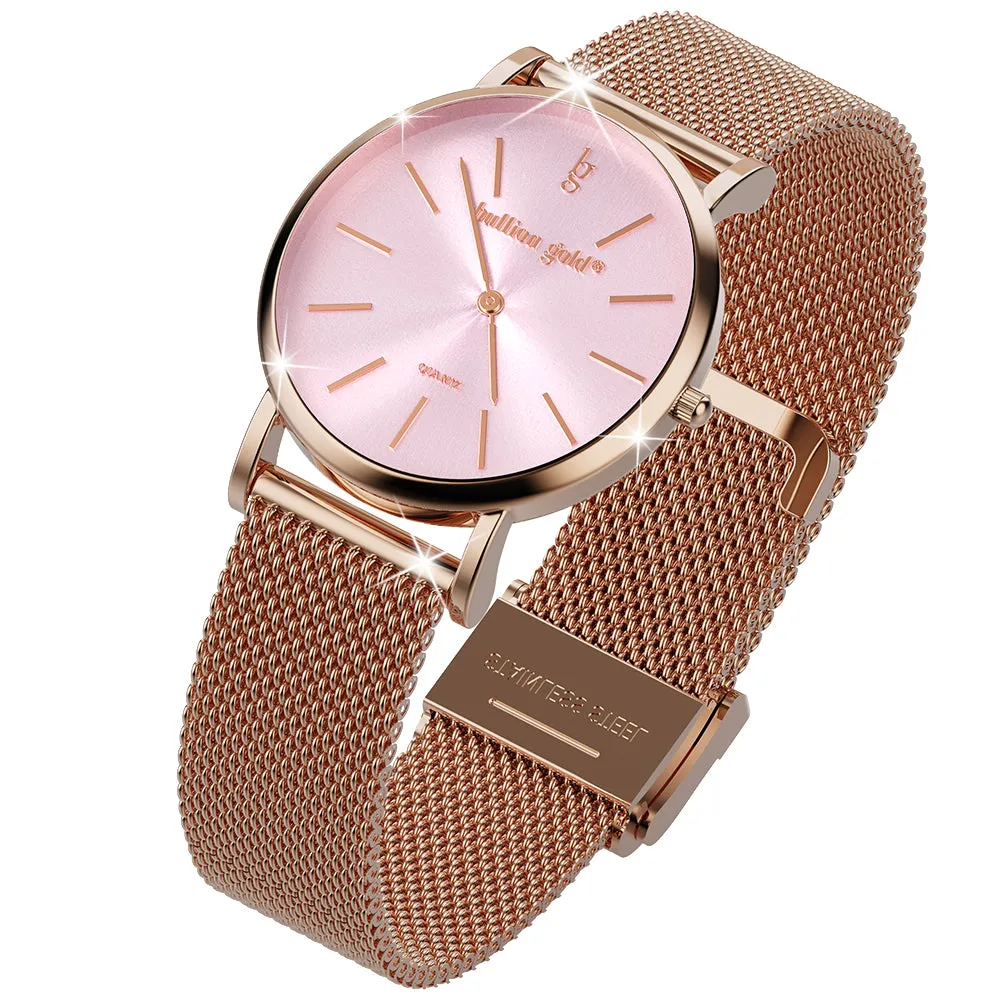 Bullion Gold Timeless Dream Watch - Rose Gold and Pink
